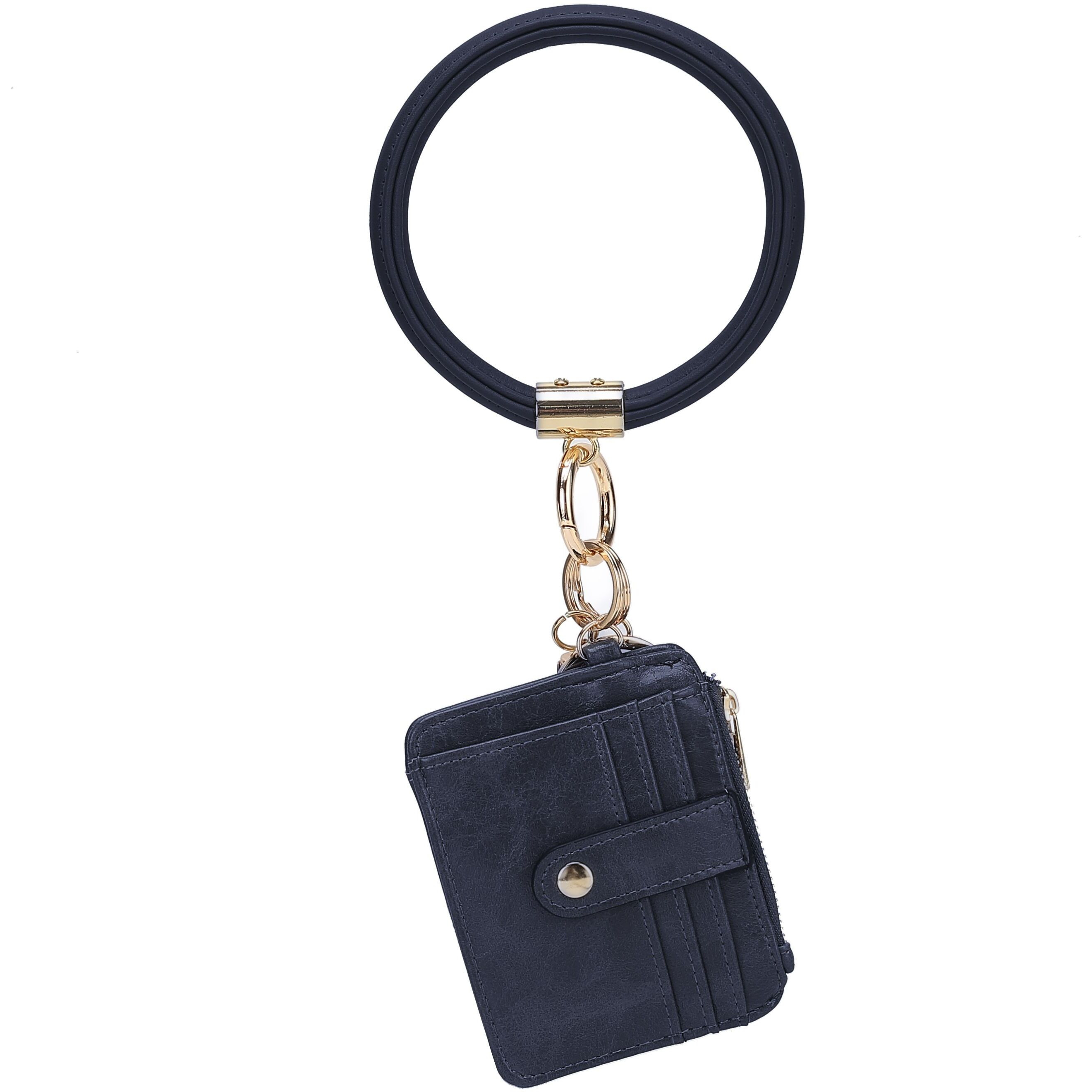 MKF collection Jordyn Vegan Leather Bracelet Keychain with a credit card Holder by Mia k(D0102HI144U)
