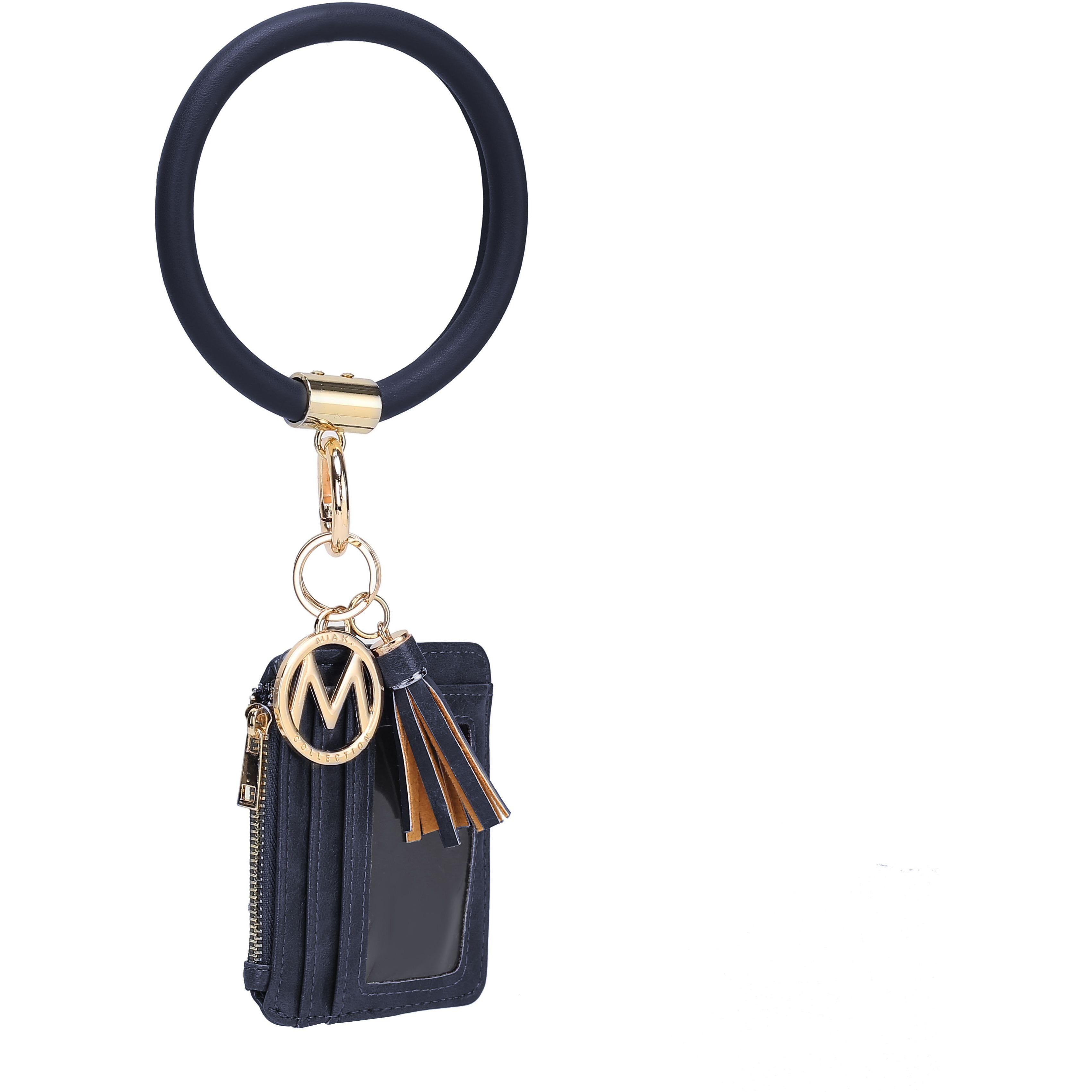 MKF collection Jordyn Vegan Leather Bracelet Keychain with a credit card Holder by Mia k(D0102HI144U)