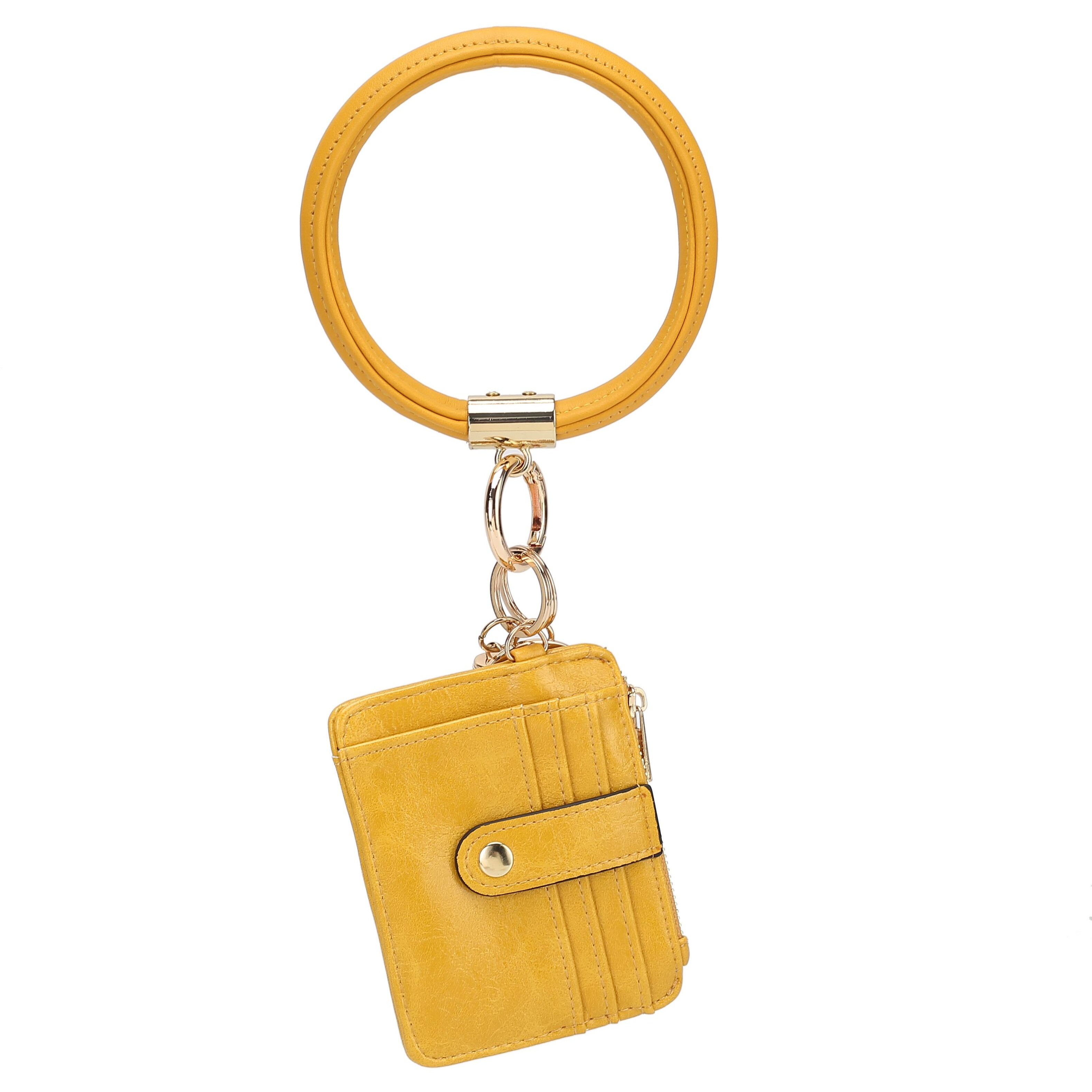 MKF collection Jordyn Vegan Leather Bracelet Keychain with a credit card Holder by Mia k(D0102HI144g)