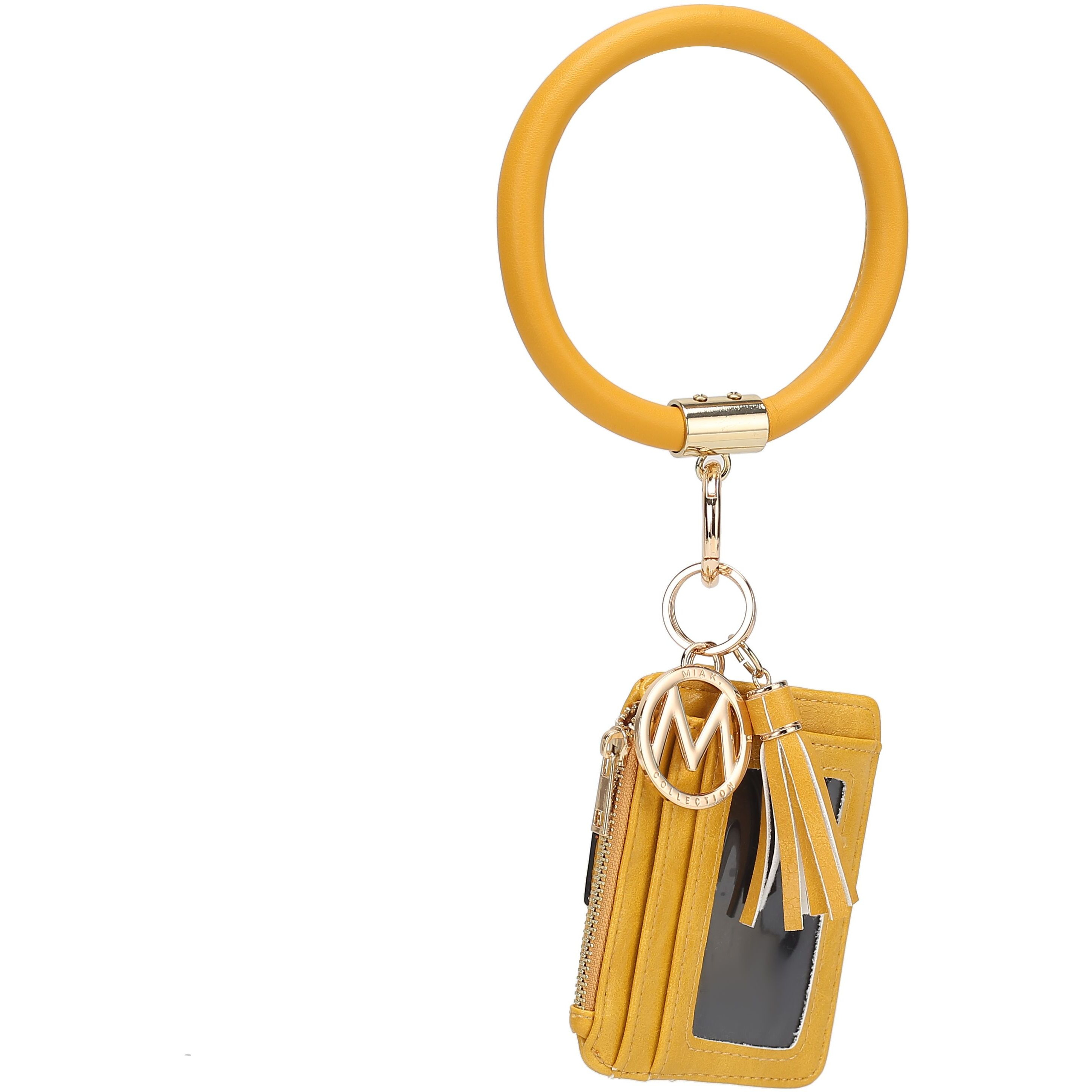 MKF collection Jordyn Vegan Leather Bracelet Keychain with a credit card Holder by Mia k(D0102HI144g)