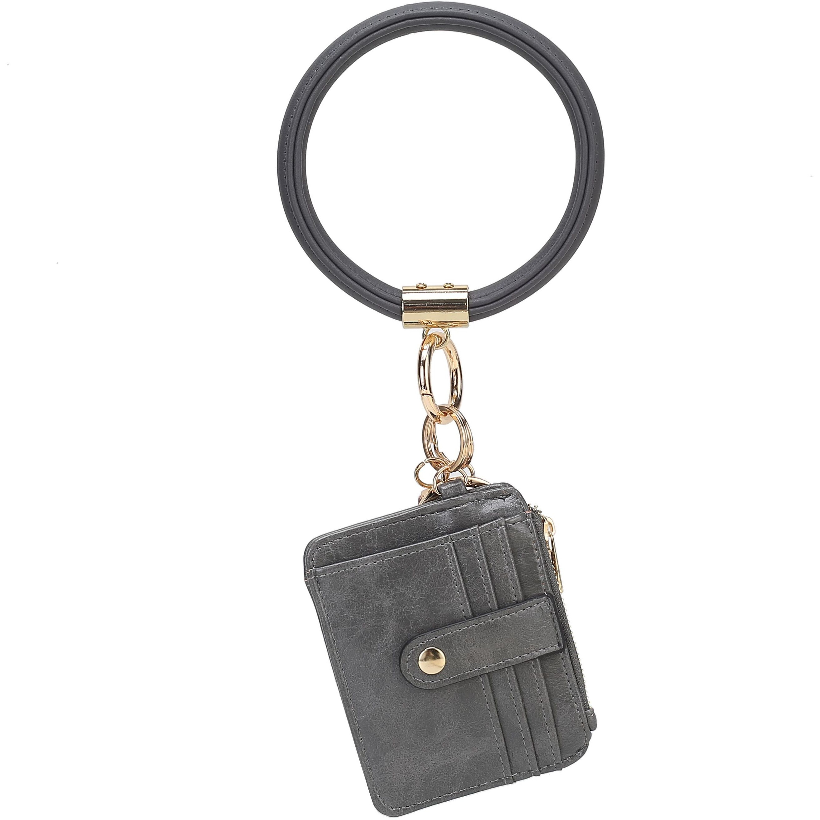 MKF collection Jordyn Vegan Leather Bracelet Keychain with a credit card Holder by Mia k(D0102HI14U7)