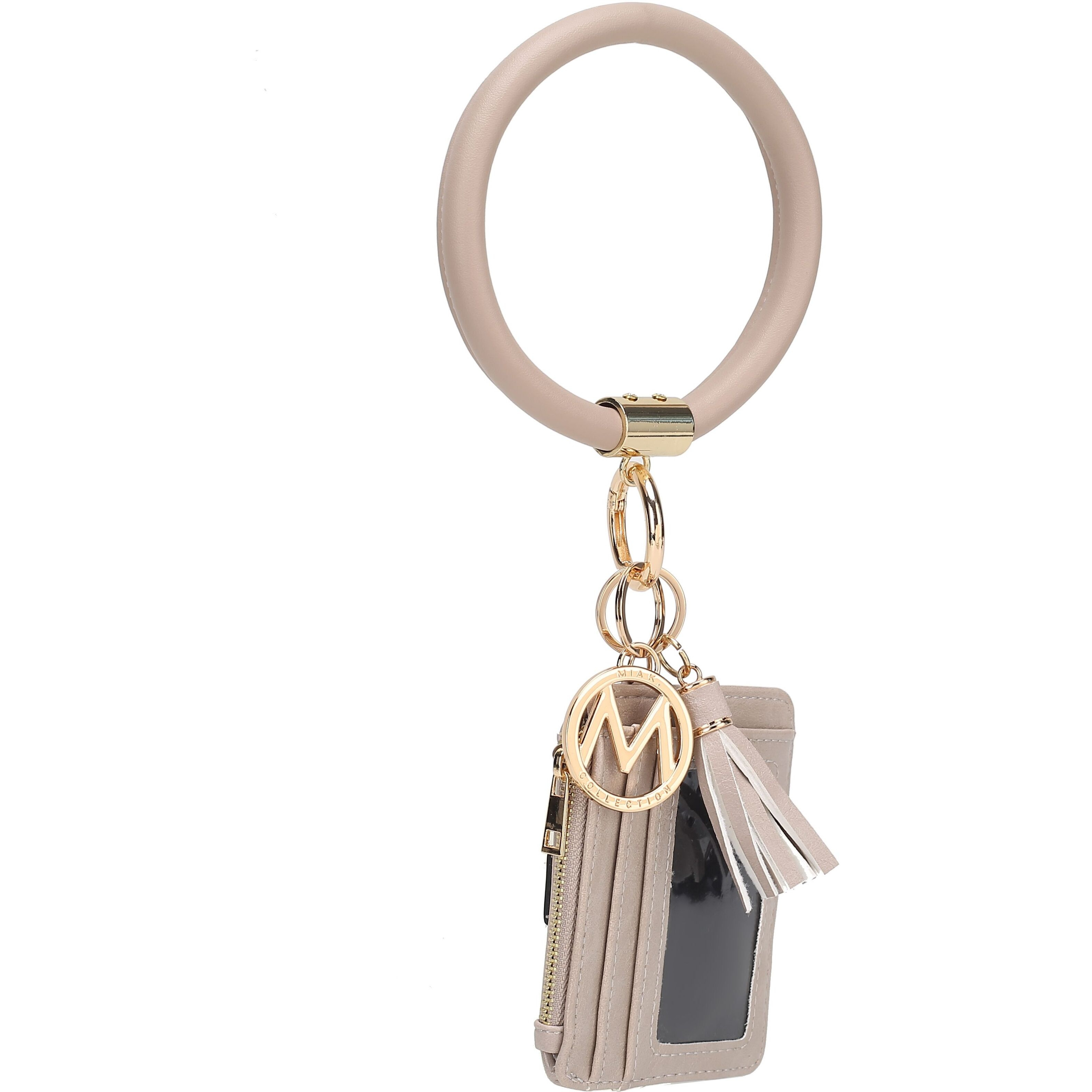 MKF collection Jordyn Vegan Leather Bracelet Keychain with a credit card Holder by Mia k(D0102HI14Ug)