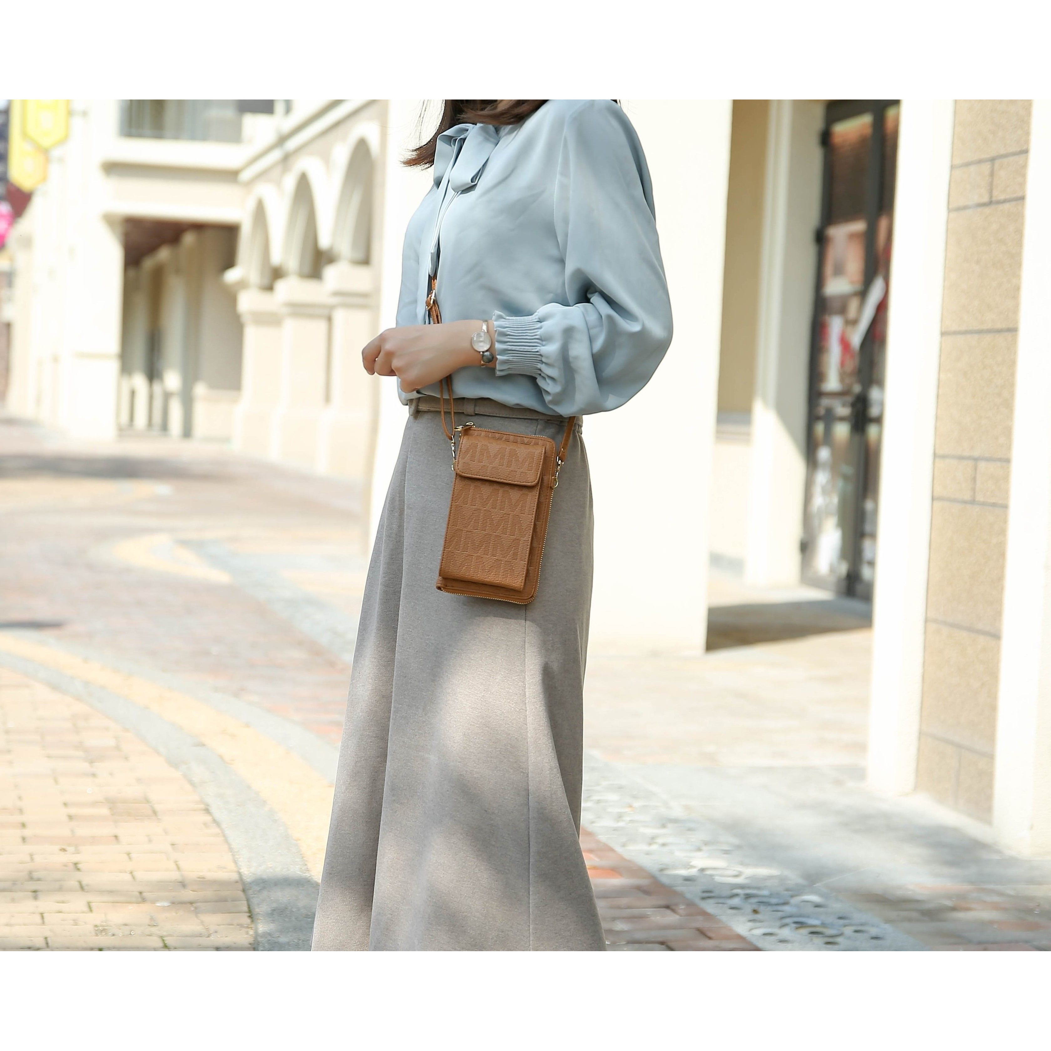 caddy Vegan Leather Women Phone Wallet crossbody(D0102H5T5ET)