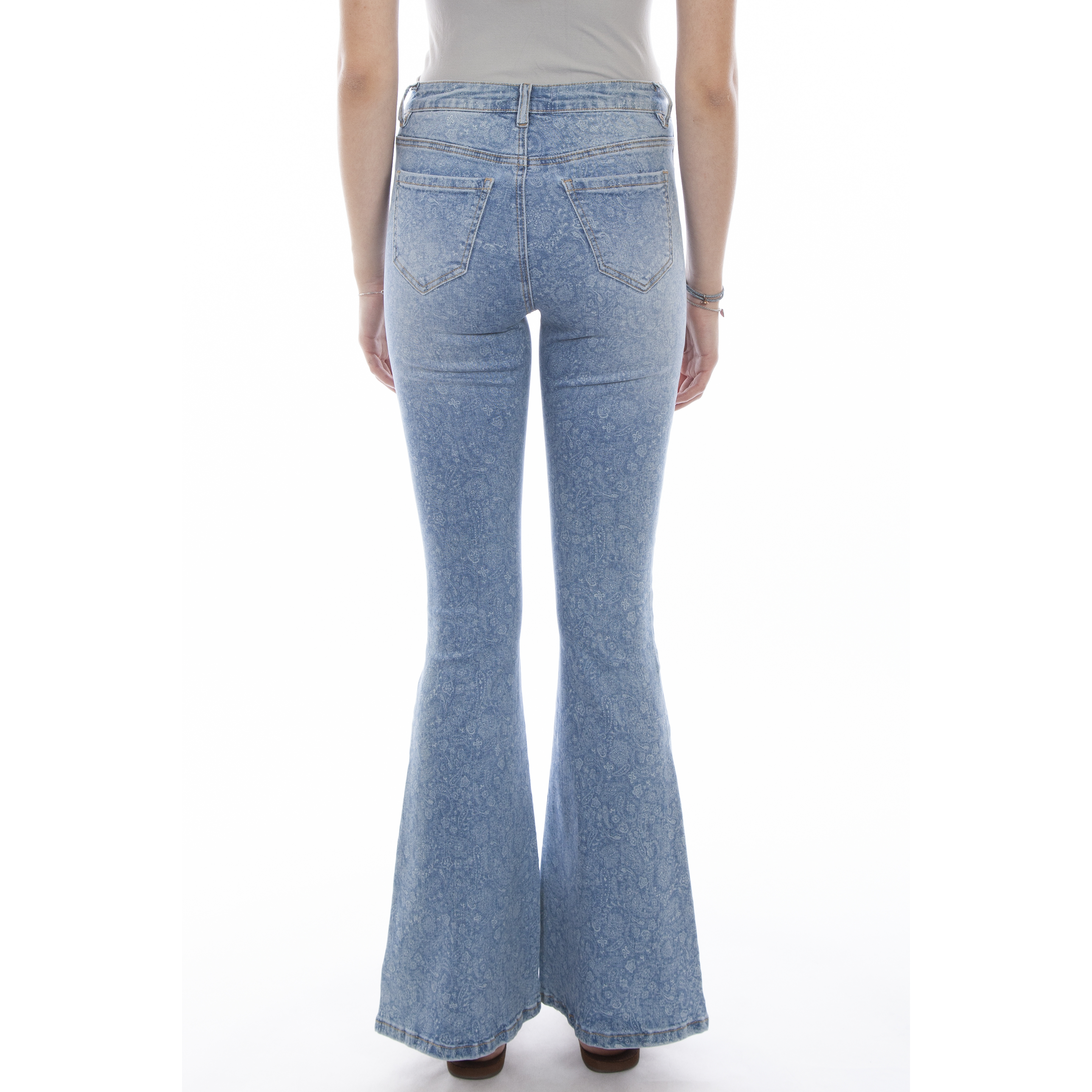 BELL BOTTOM PANTS W/PAISLEY PRINT