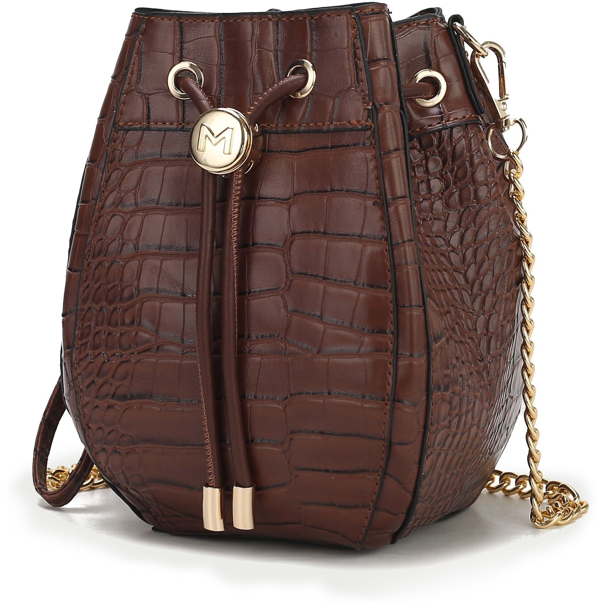 MKF Collection Cassidy Crocodile Embossed Vegan Leather Women's Shoulder Bag by Mia k