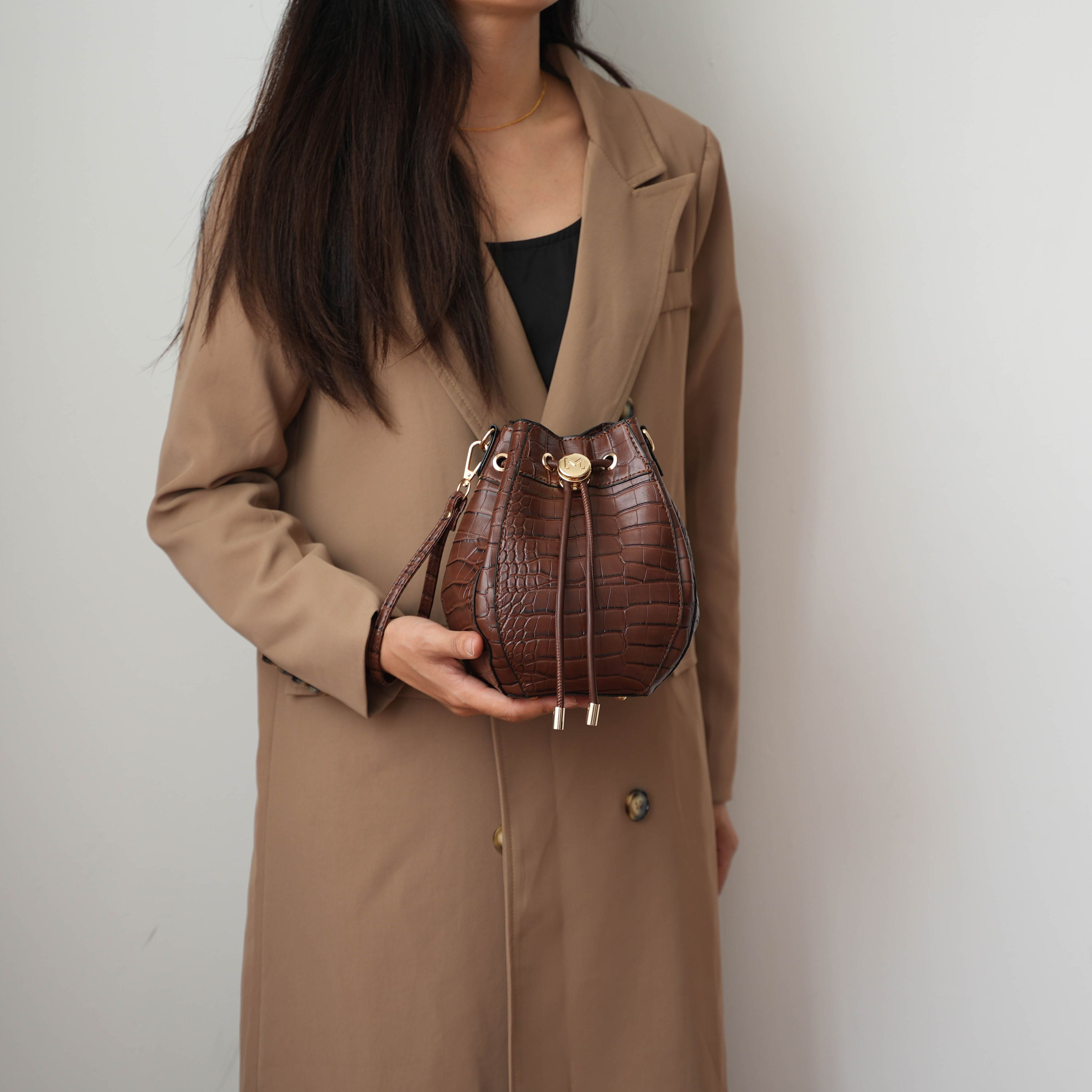 MKF Collection Cassidy Crocodile Embossed Vegan Leather Women's Shoulder Bag by Mia k