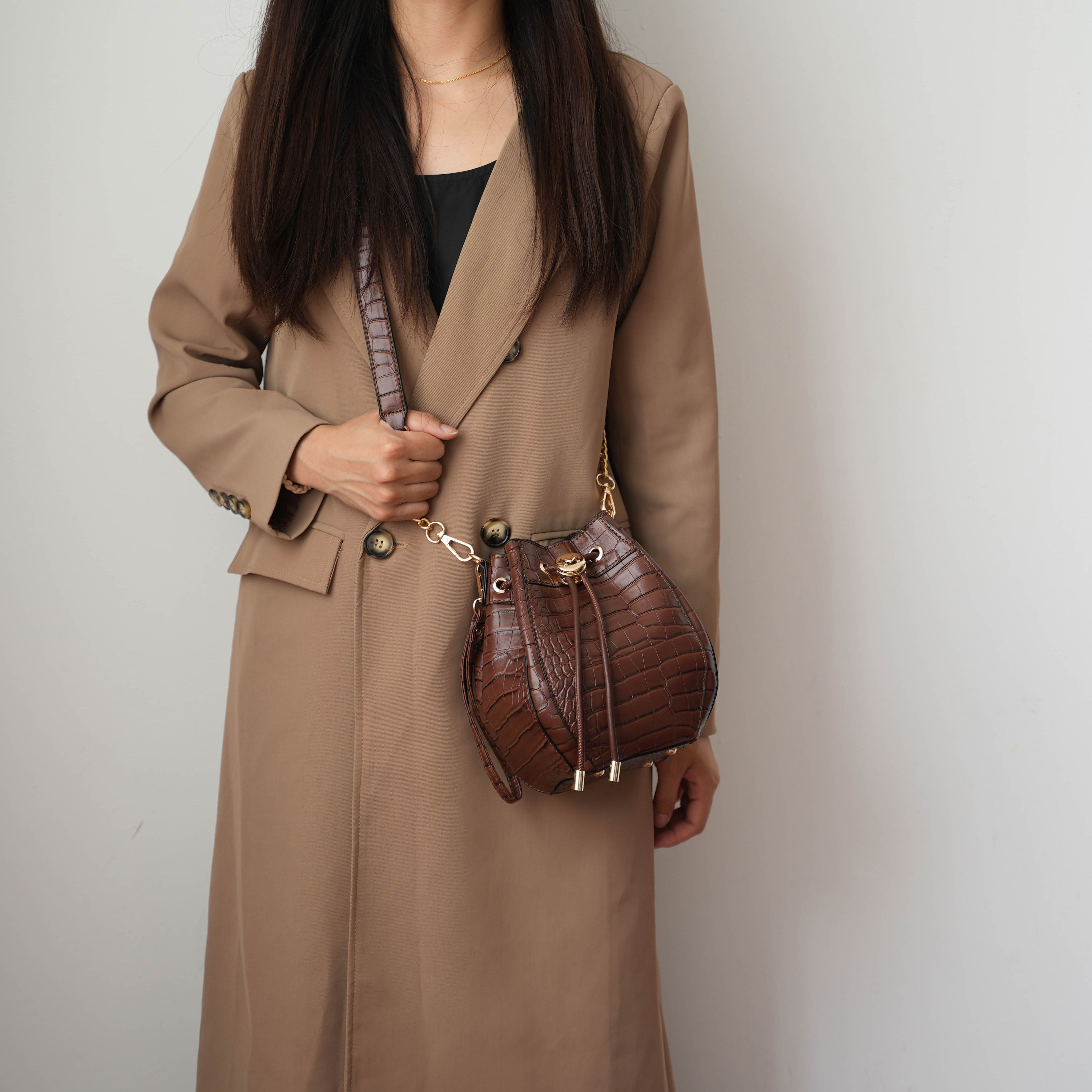 MKF Collection Cassidy Crocodile Embossed Vegan Leather Women's Shoulder Bag by Mia k