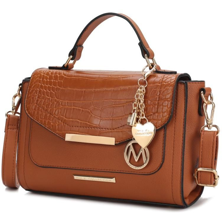 MKF Collection Sylvie Croco Embossed Vegan Leather Women Shoulder by Mia k