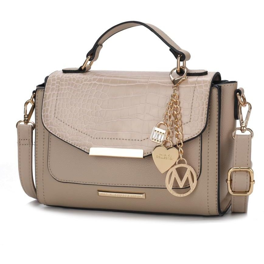 MKF Collection Sylvie Croco Embossed Vegan Leather Women Shoulder by Mia k