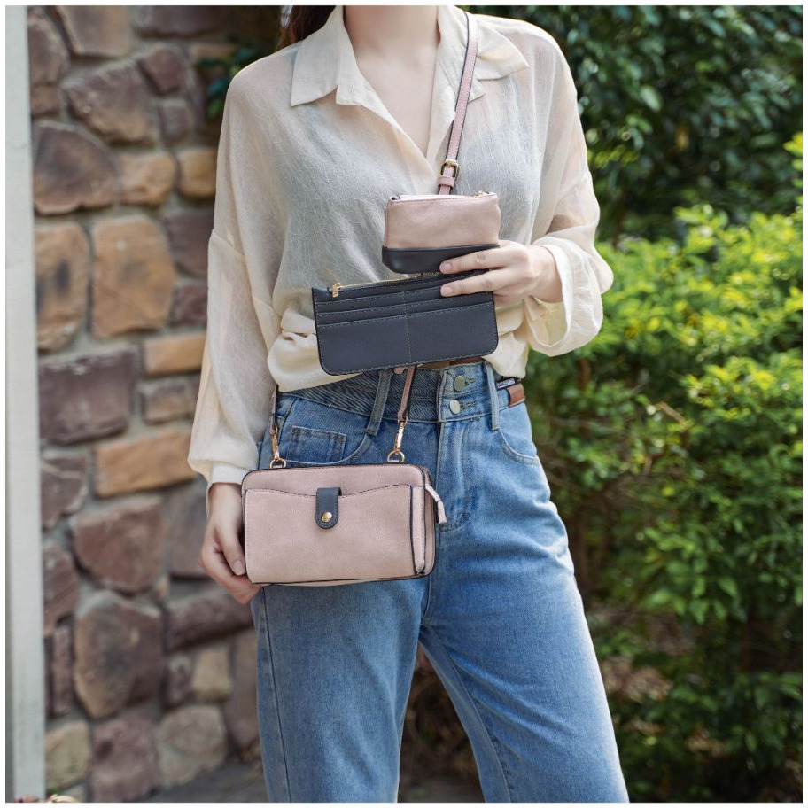 MKF Collection Muriel Vegan Leather Women Crossbody Bag with Card holder and Small Pouch by Mia k