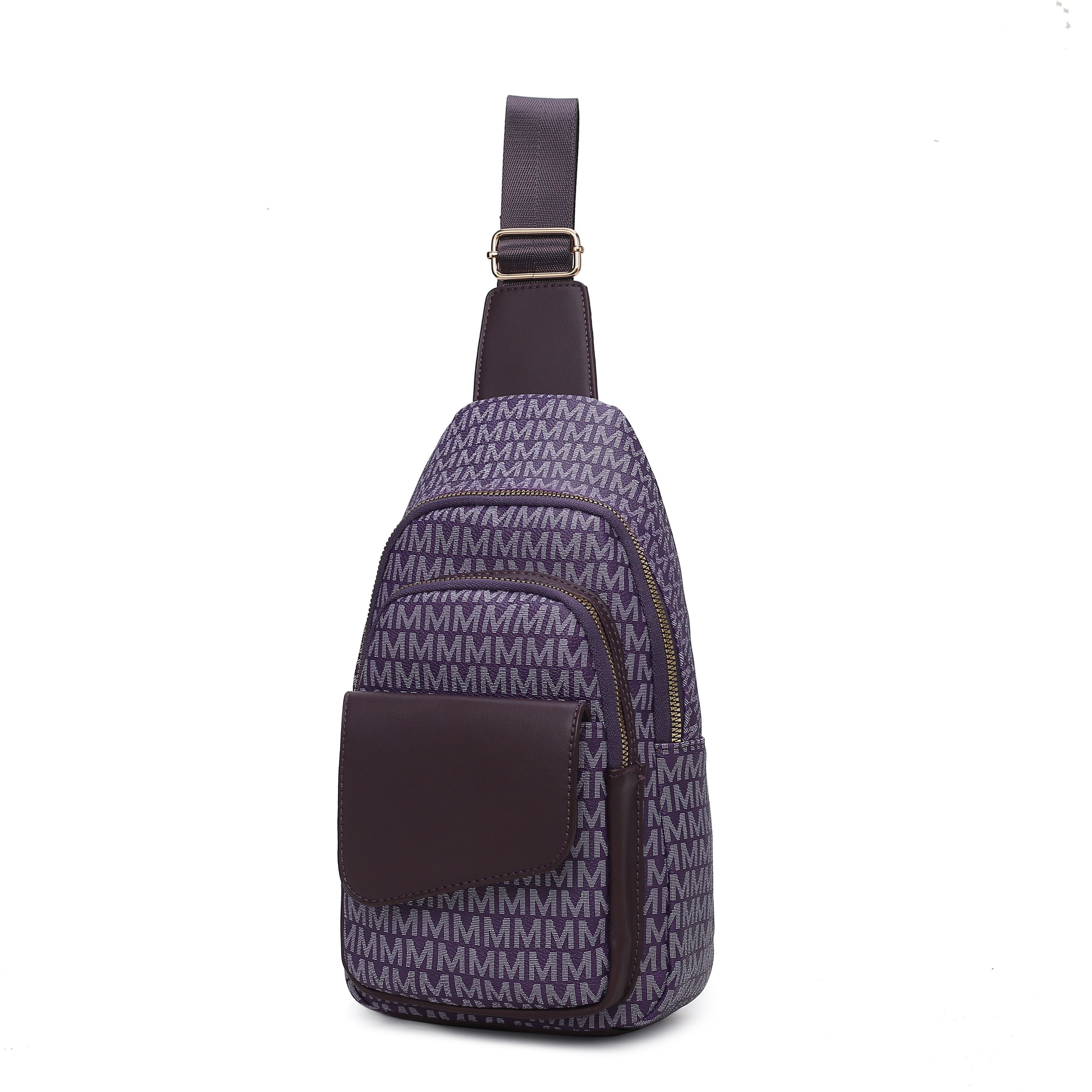 MKF Collection Kace M Logo Printed Vegan Leather Women Sling Bag by Mia k