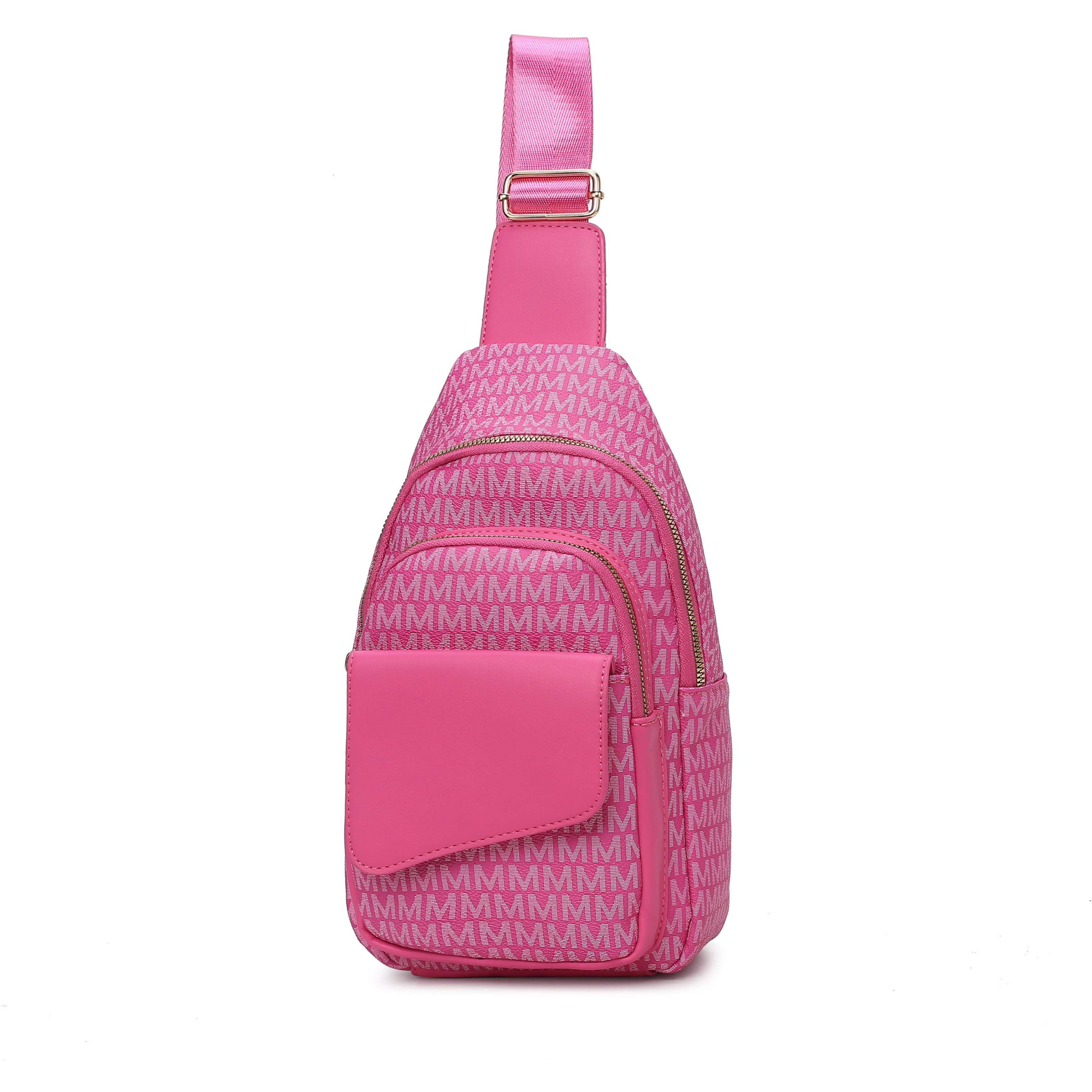 MKF Collection Kace M Logo Printed Vegan Leather Women Sling Bag by Mia k
