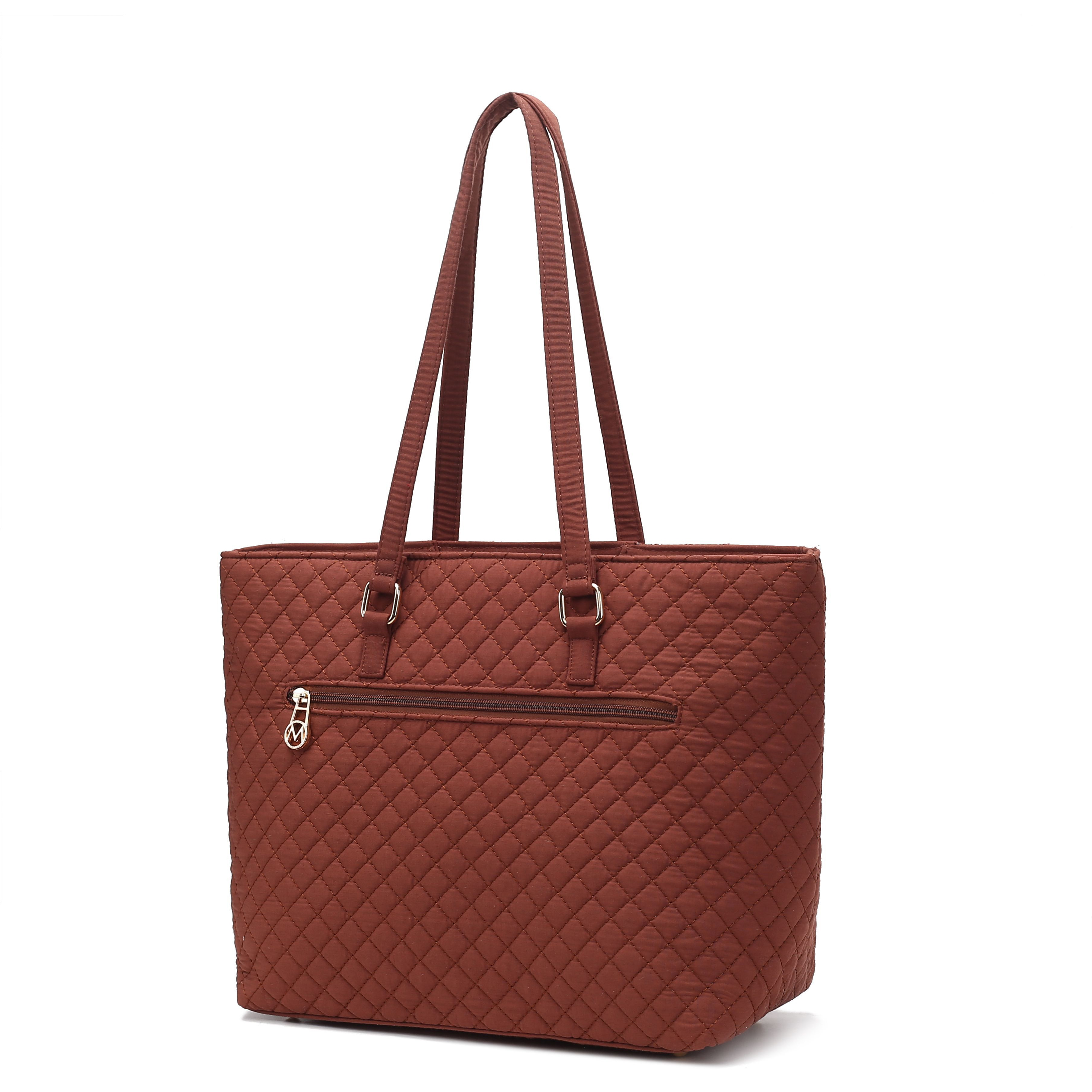 MKF Collection Hallie Solid Quilted Cotton Women Tote Bag by Mia K