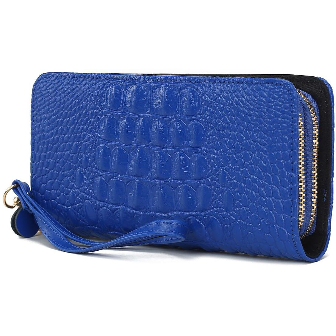 MKF Collection Eve Genuine Leather Crocodile Embossed Women Wristlet Wallet by Mia K