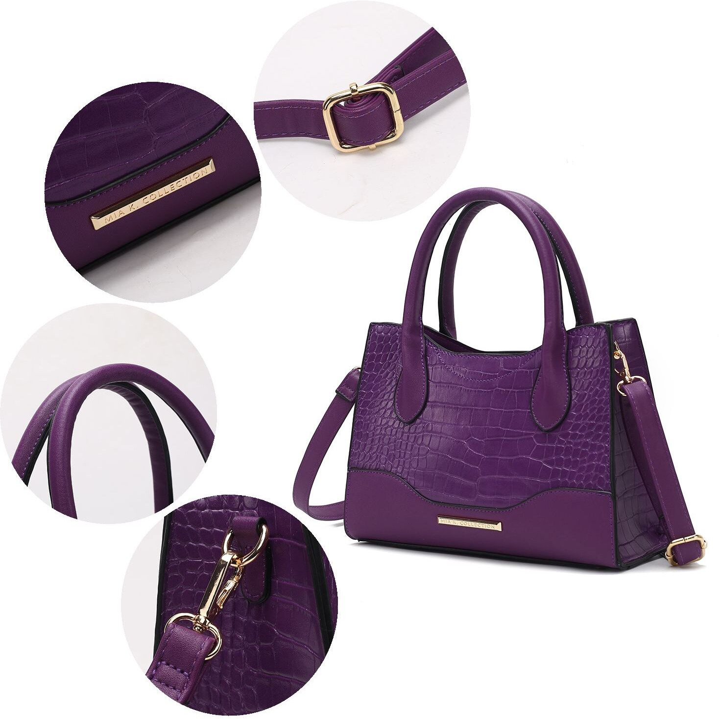 MKF Collection Gili Crocodile Embossed Vegan Leather Women Tote Bag by Mia K