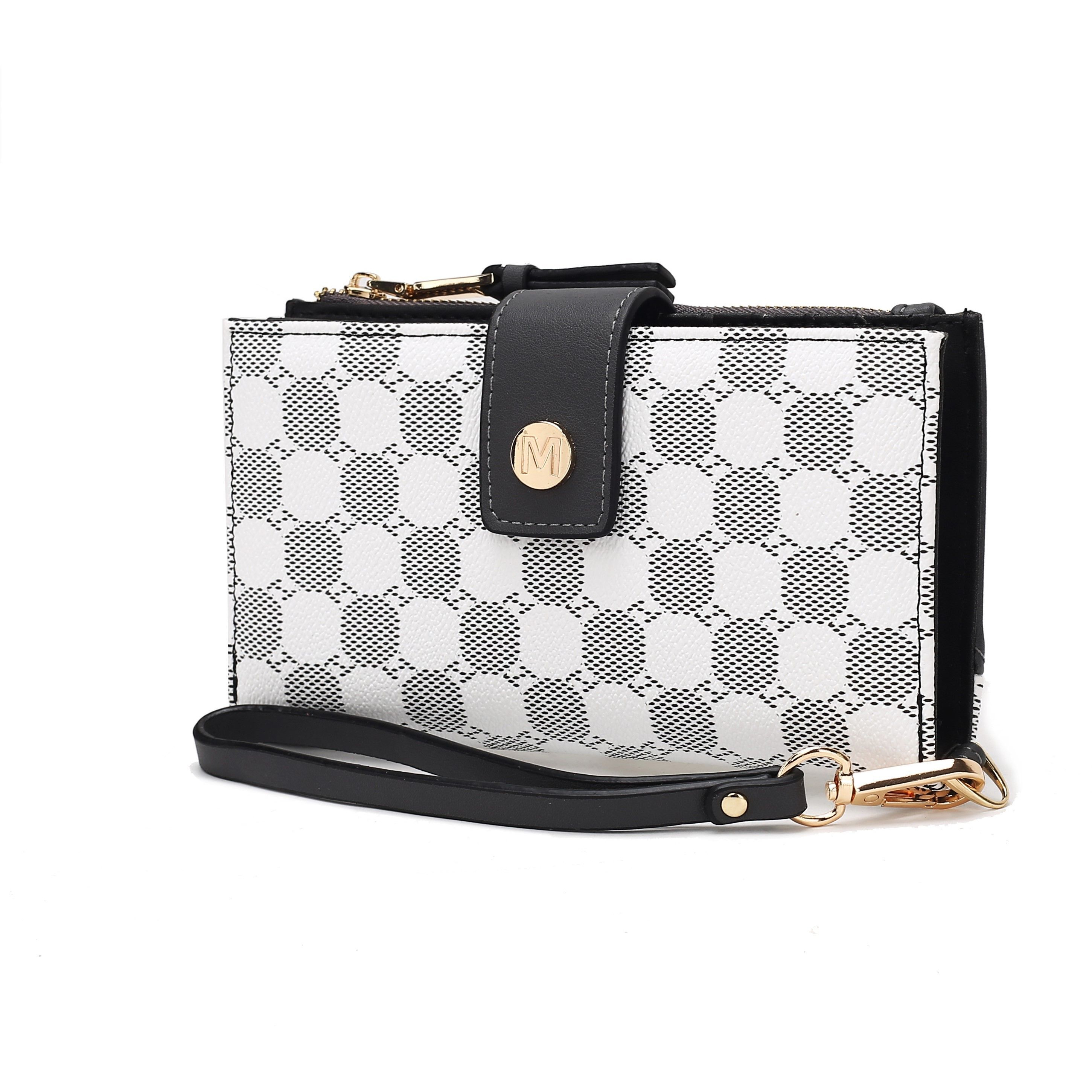 MKF Collection Solene Circular Print Vegan Leather Women's Wristlet Wallet by Mia K