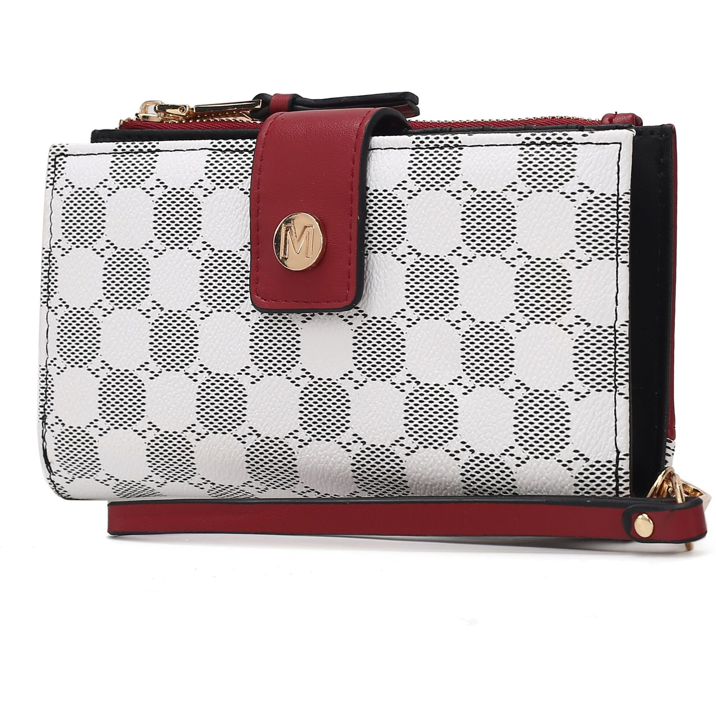 MKF Collection Solene Circular Print Vegan Leather Women's Wristlet Wallet by Mia K