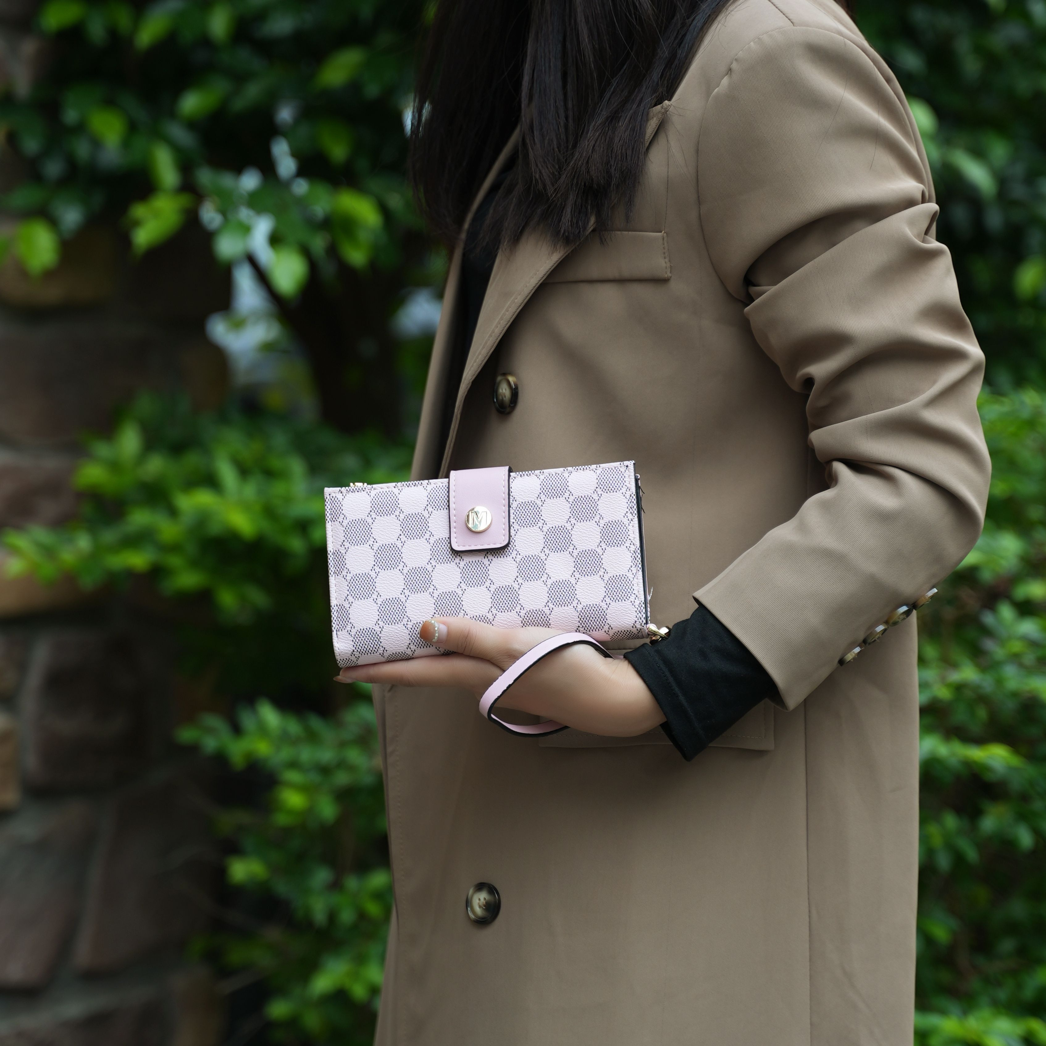 MKF Collection Solene Circular Print Vegan Leather Women's Wristlet Wallet by Mia K