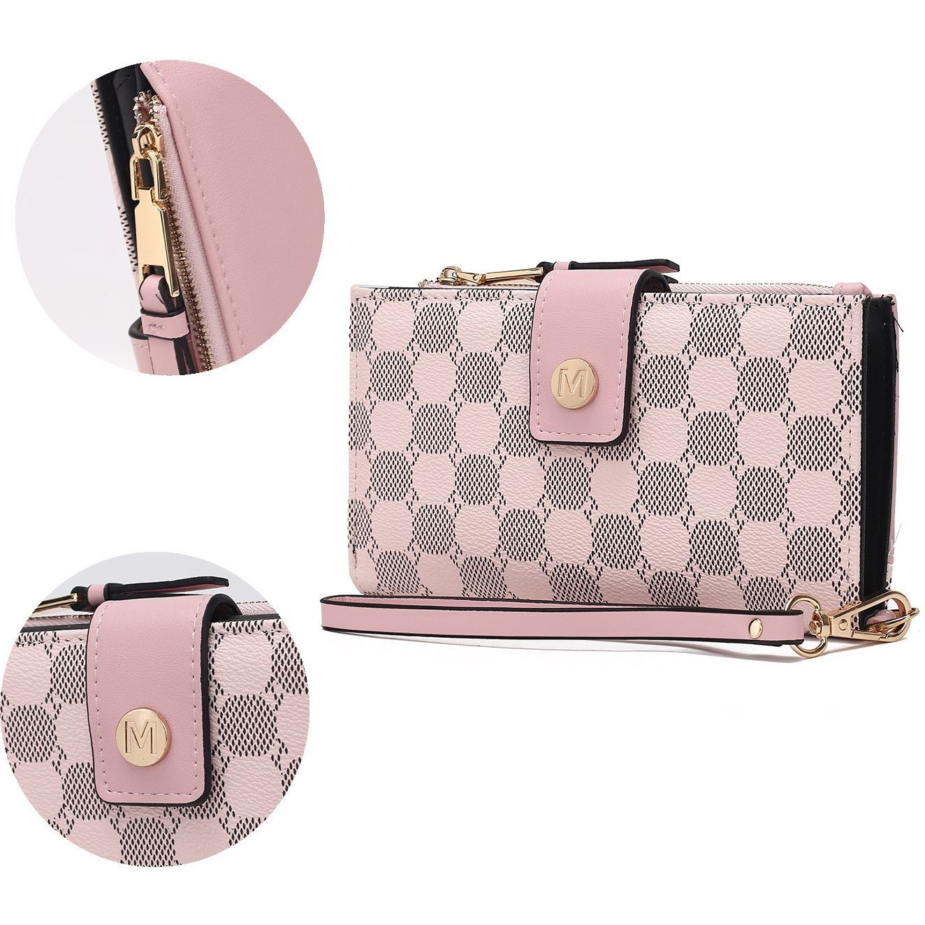 MKF Collection Solene Circular Print Vegan Leather Women's Wristlet Wallet by Mia K