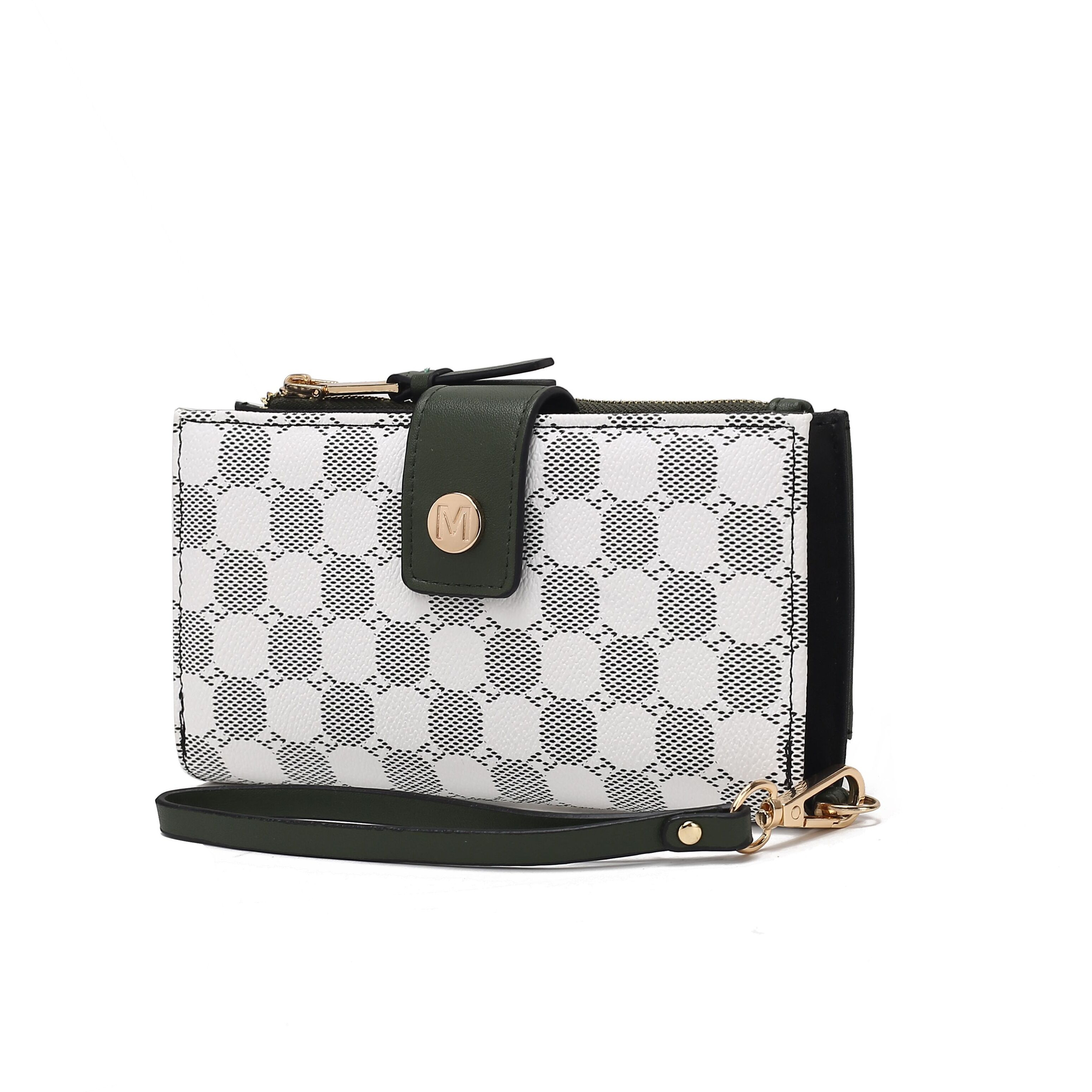 MKF Collection Solene Circular Print Vegan Leather Women's Wristlet Wallet by Mia K