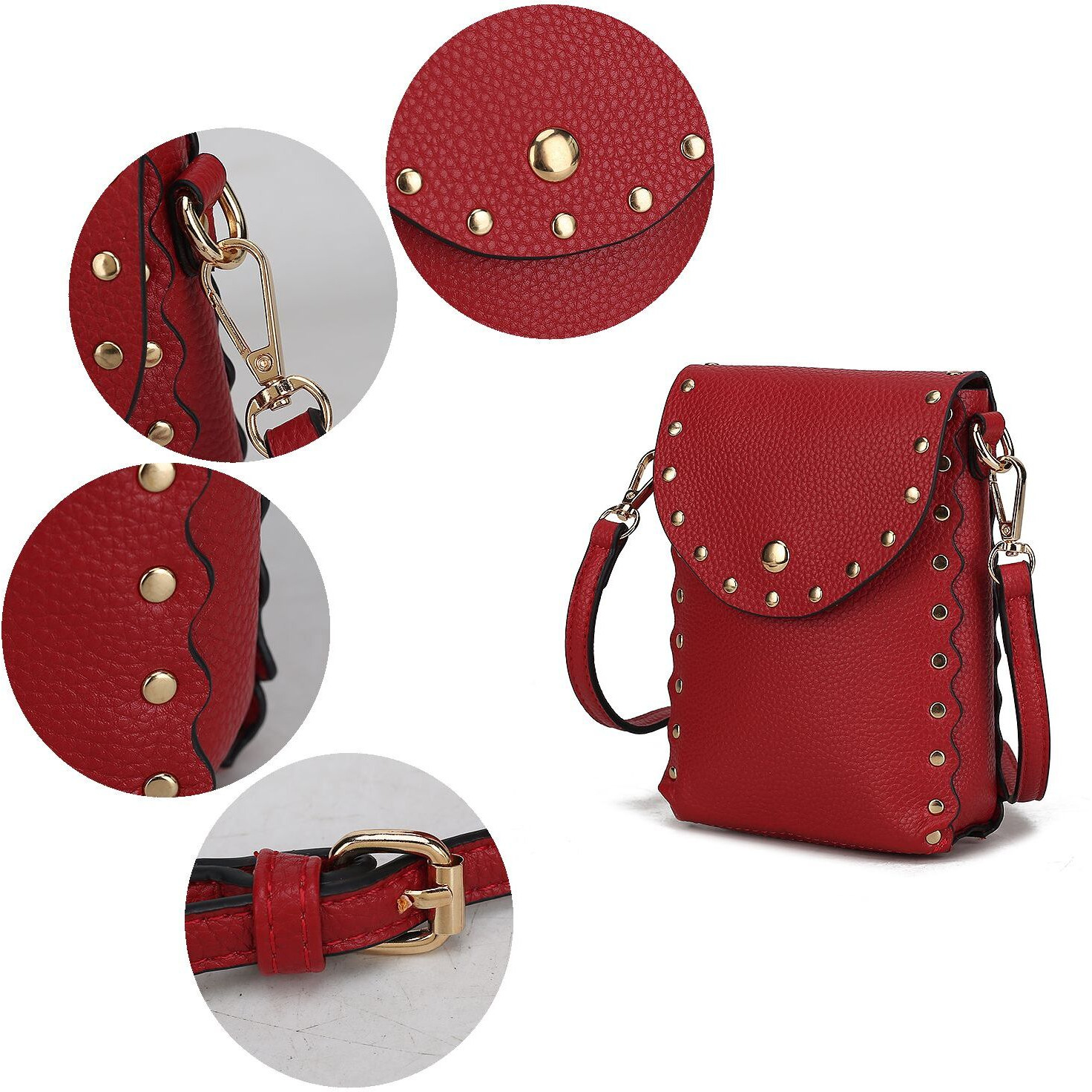 MKF Collection Filomena Vegan Leather Women Crossbody Bag by Mia K