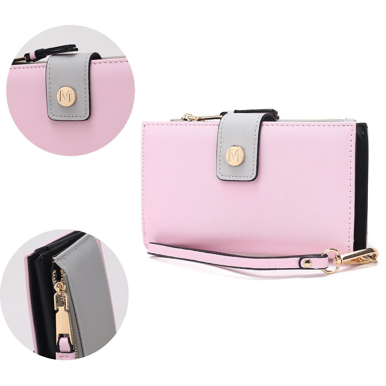 MKF Collection Solene Vegan Leather Women Wristlet Wallet by Mia K