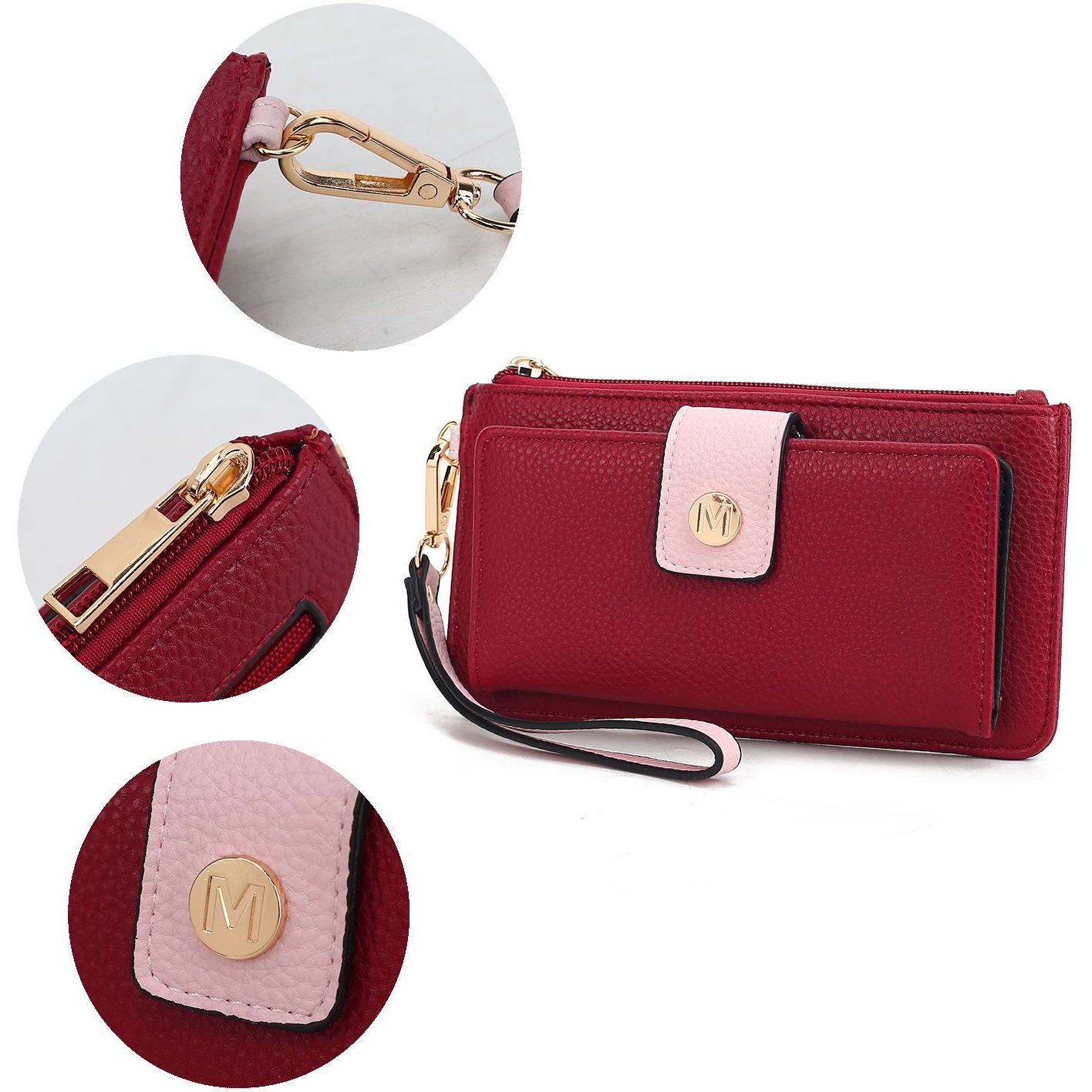 MKF Collection Olympe Vegan Leather Women Wristlet Wallet by Mia K