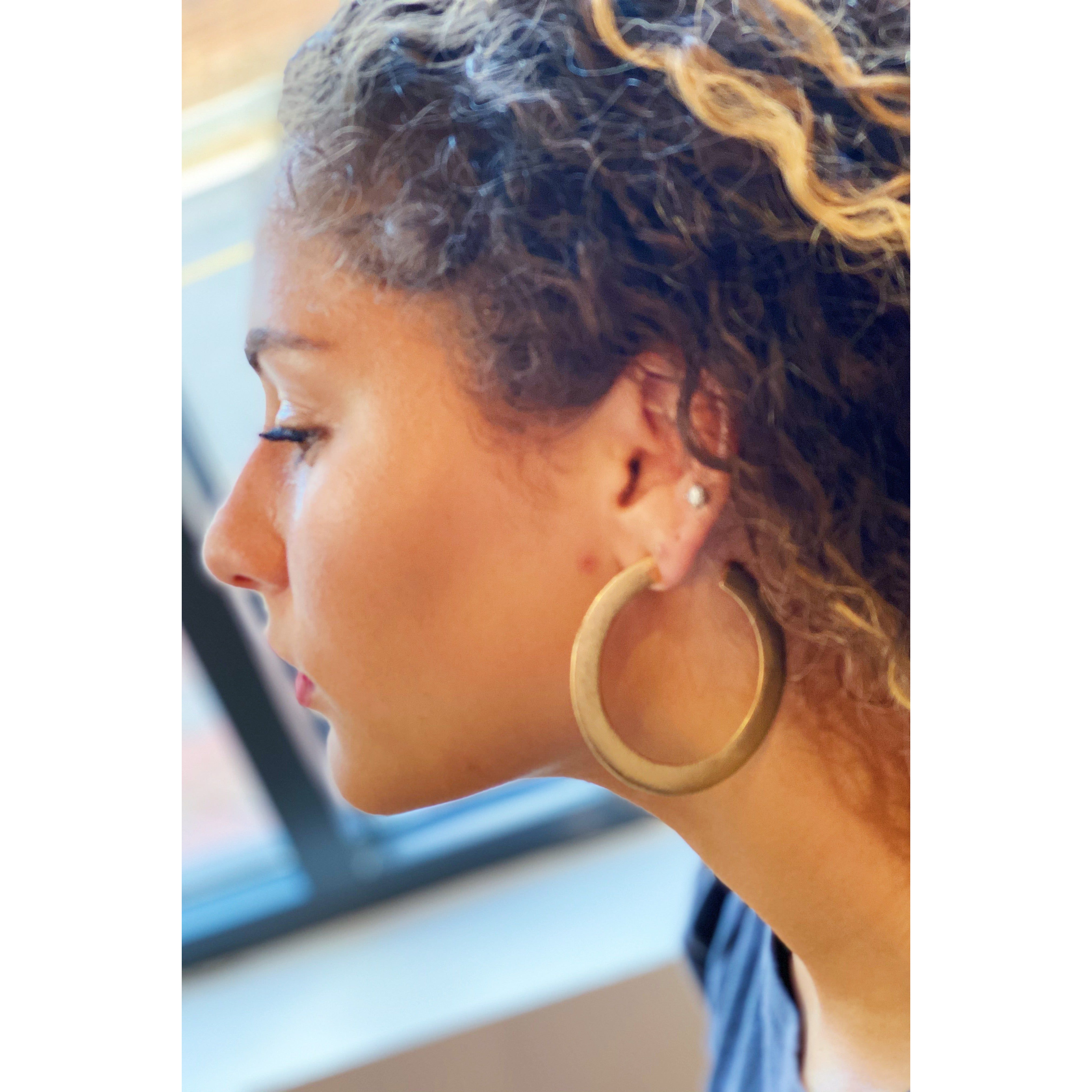 Alma Hoop Earrings, Gold