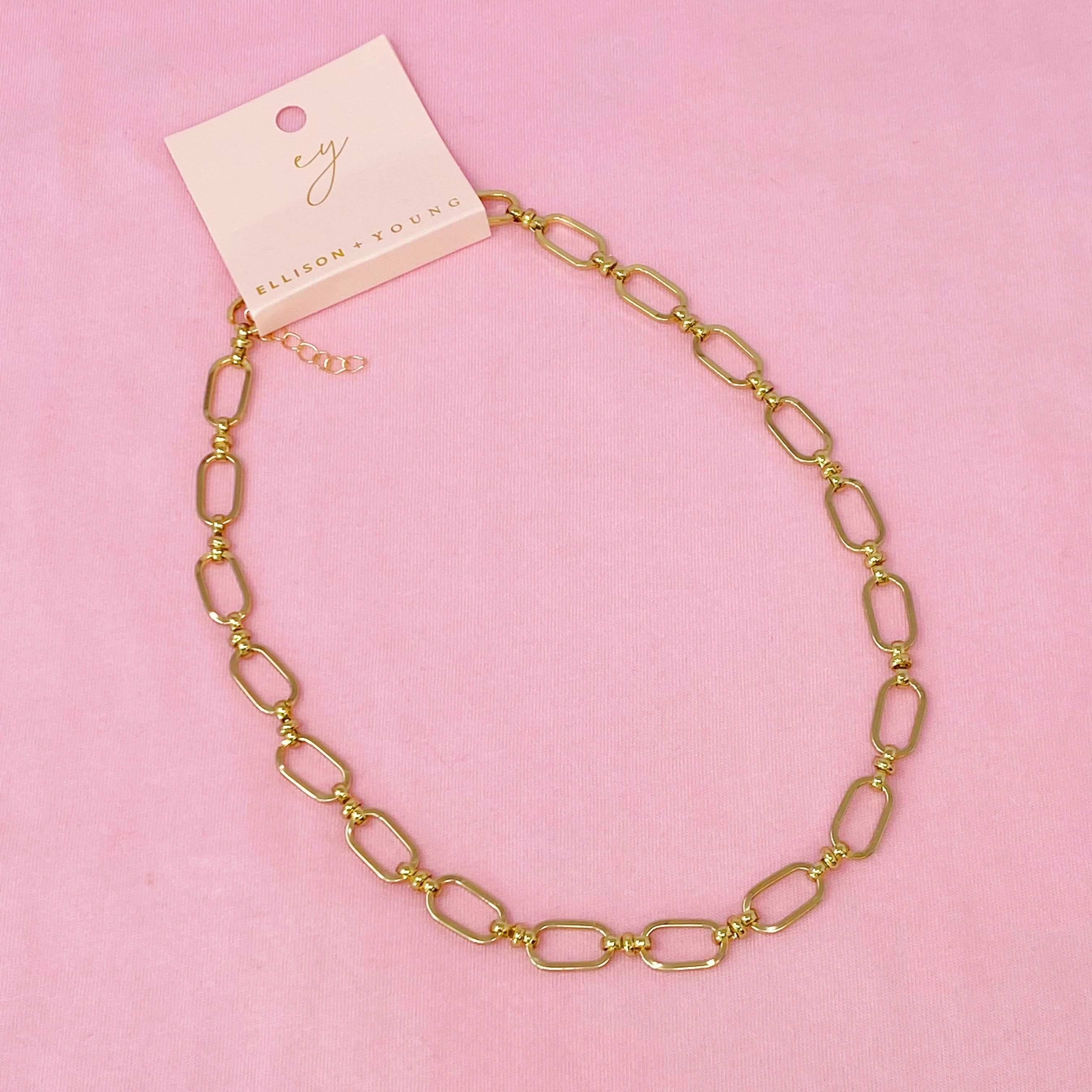 Amber Boxy Chain Necklace