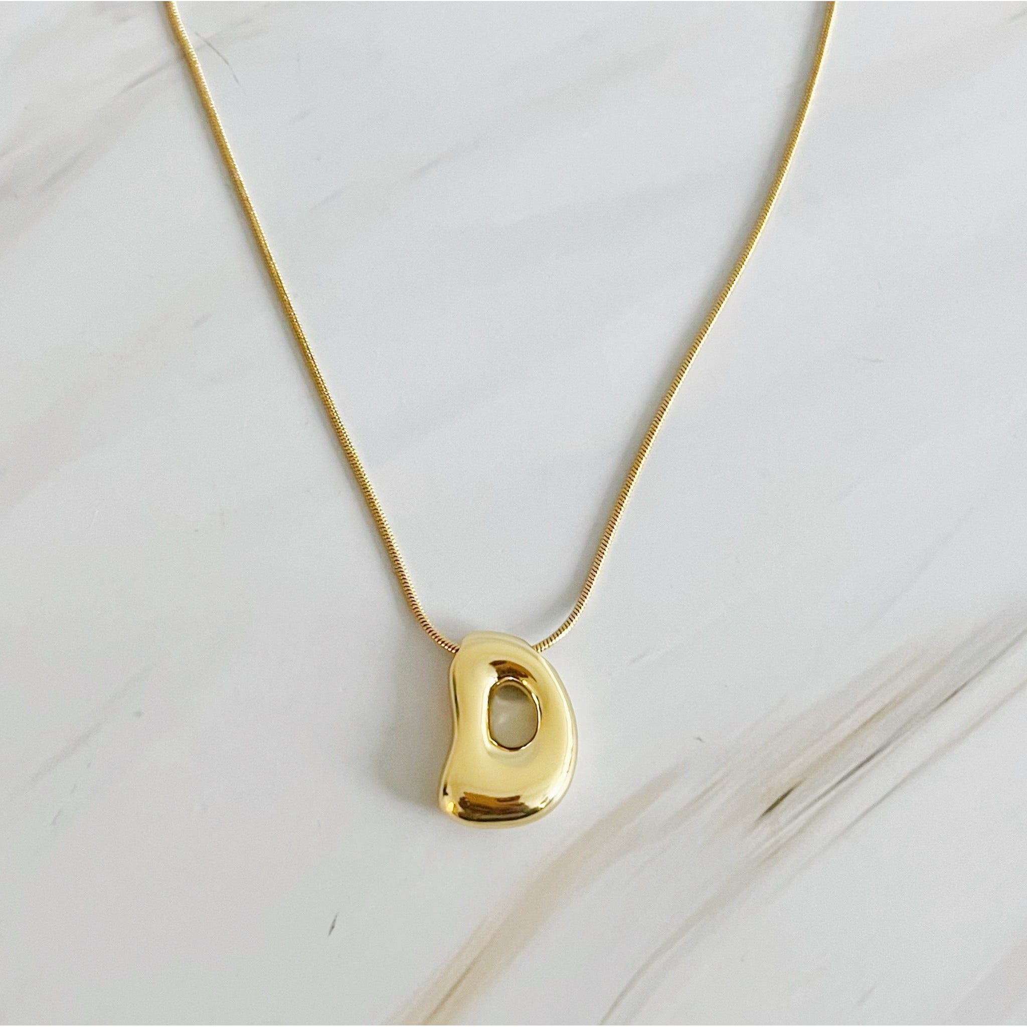 Balloon Letter Initial Necklace