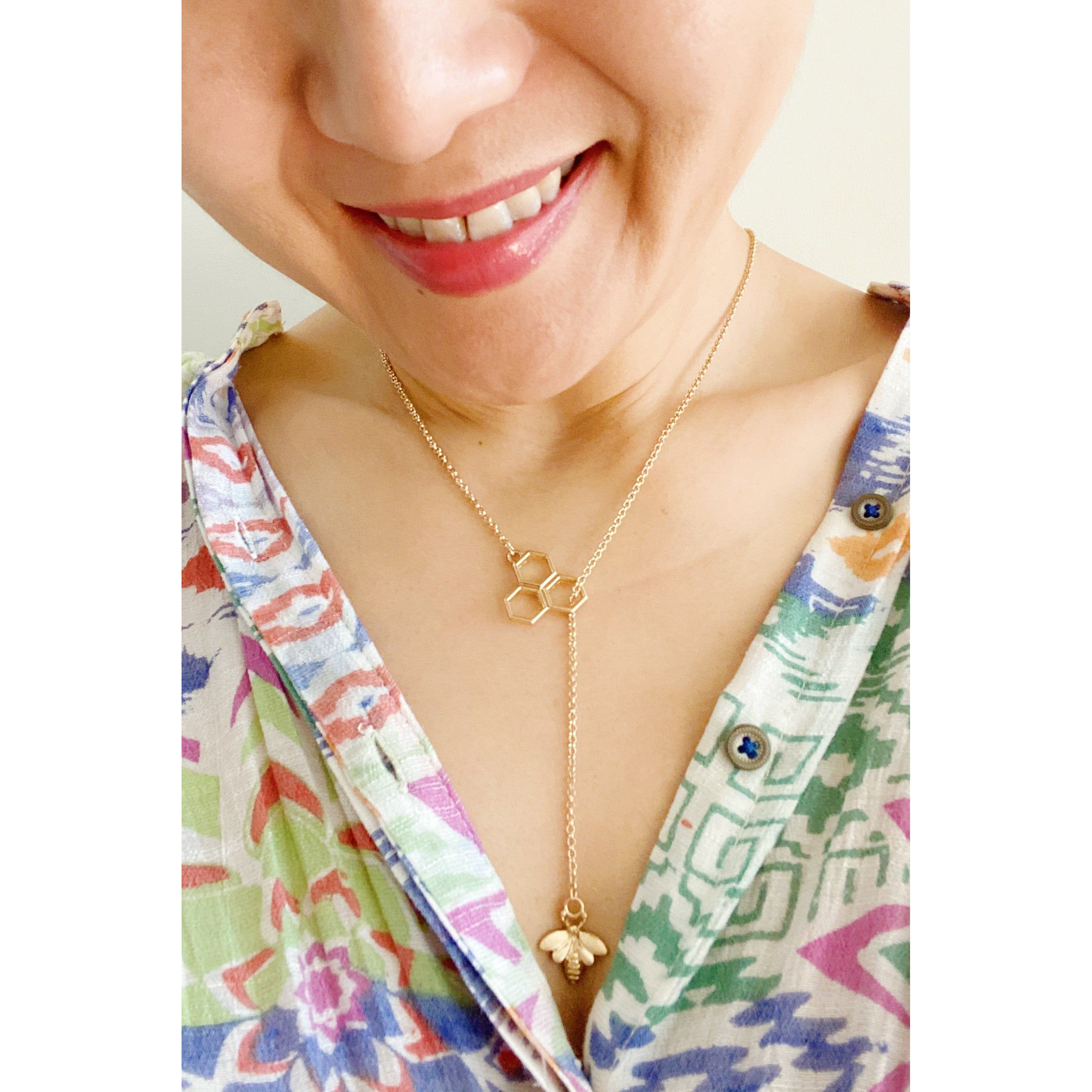 Bee With Me Necklace, Gold