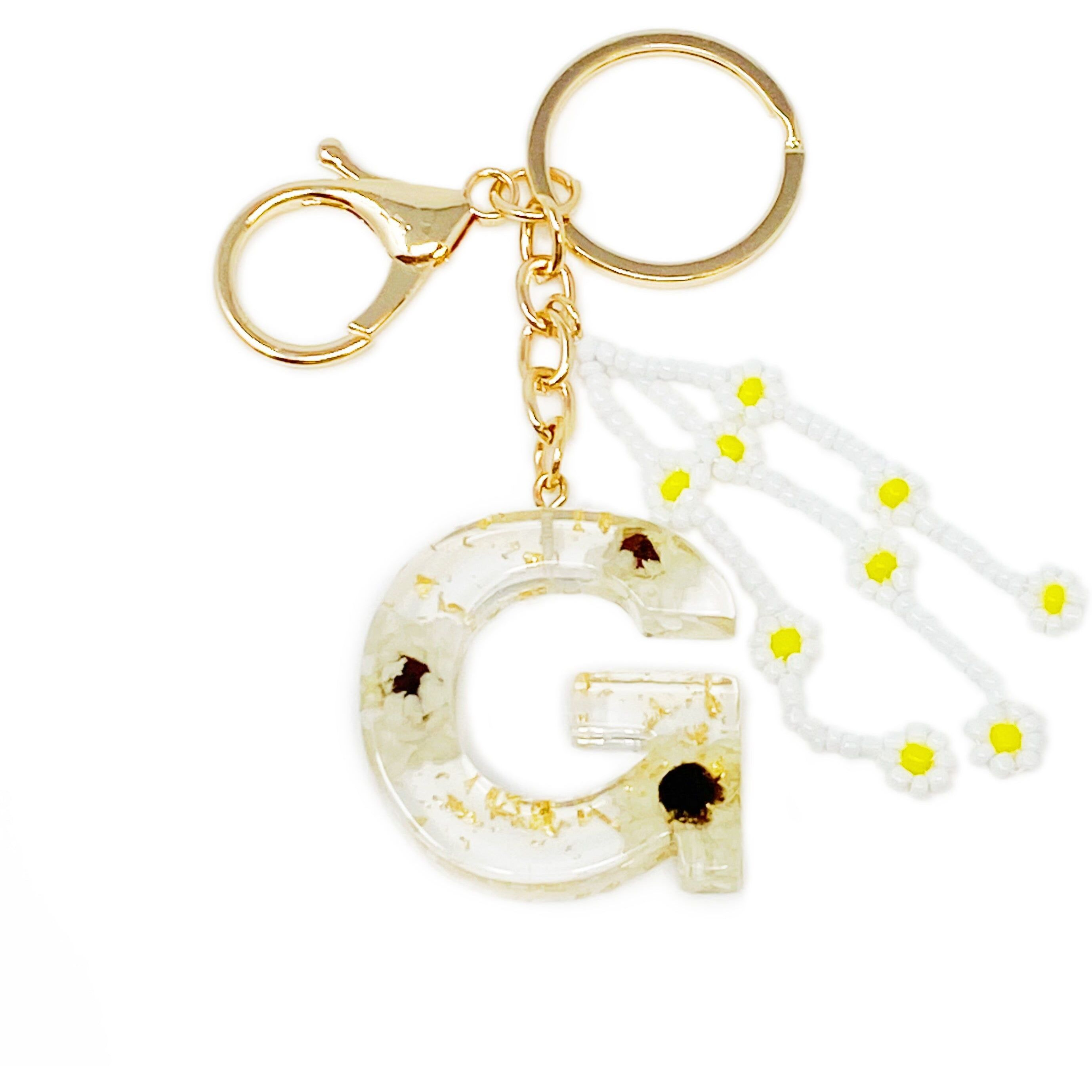 Baby Daisy Initial Key Chain