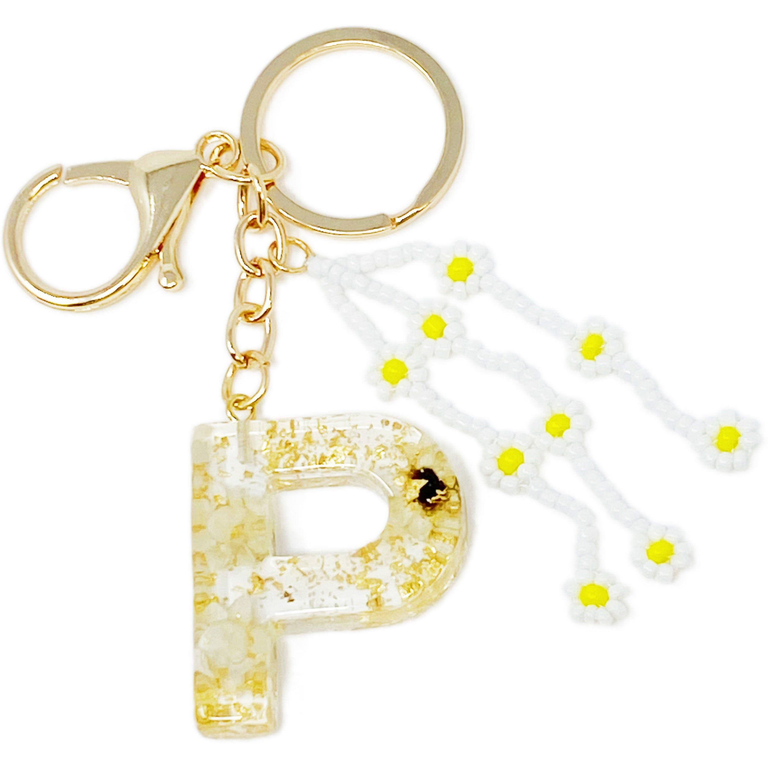 Baby Daisy Initial Key Chain