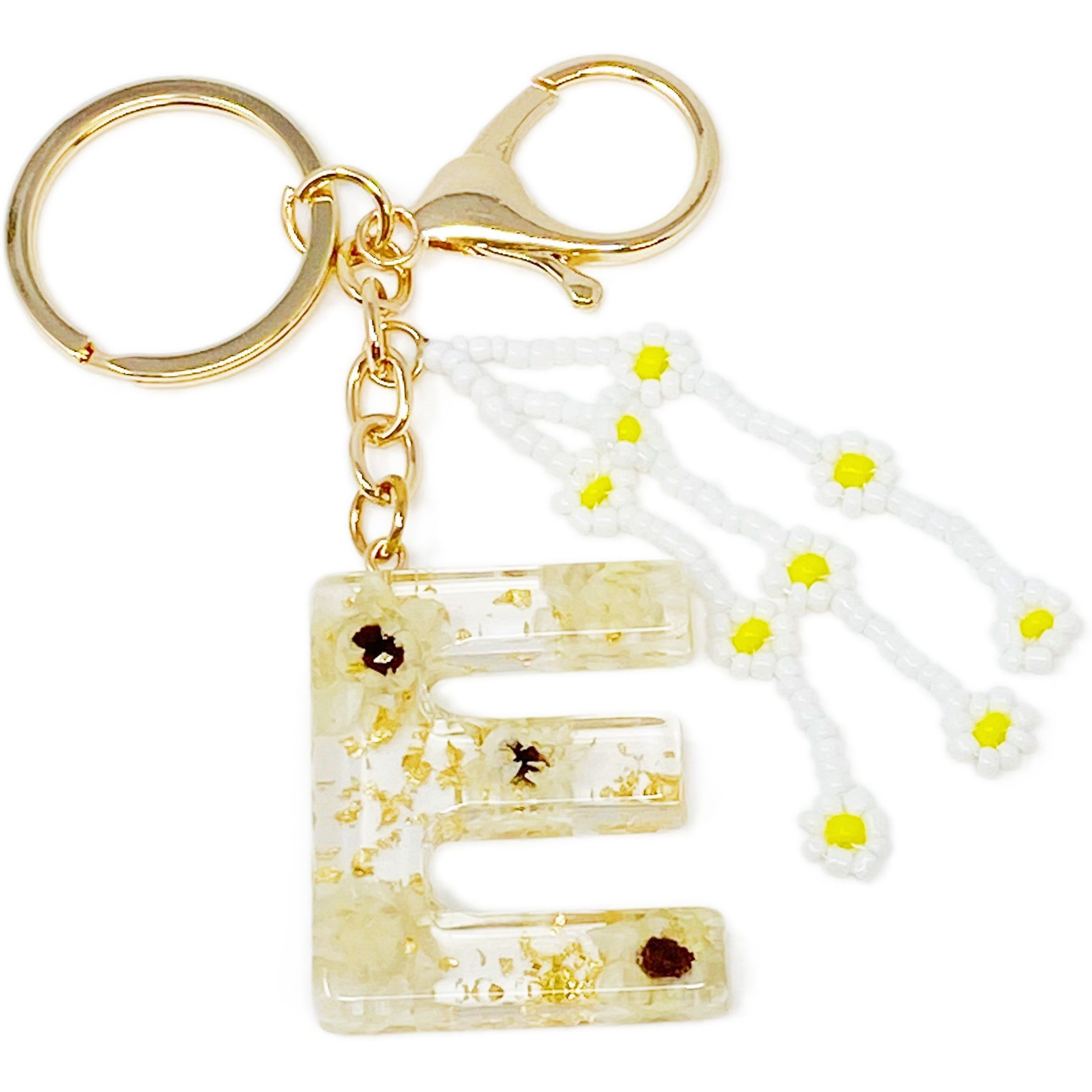 Baby Daisy Initial Key Chain