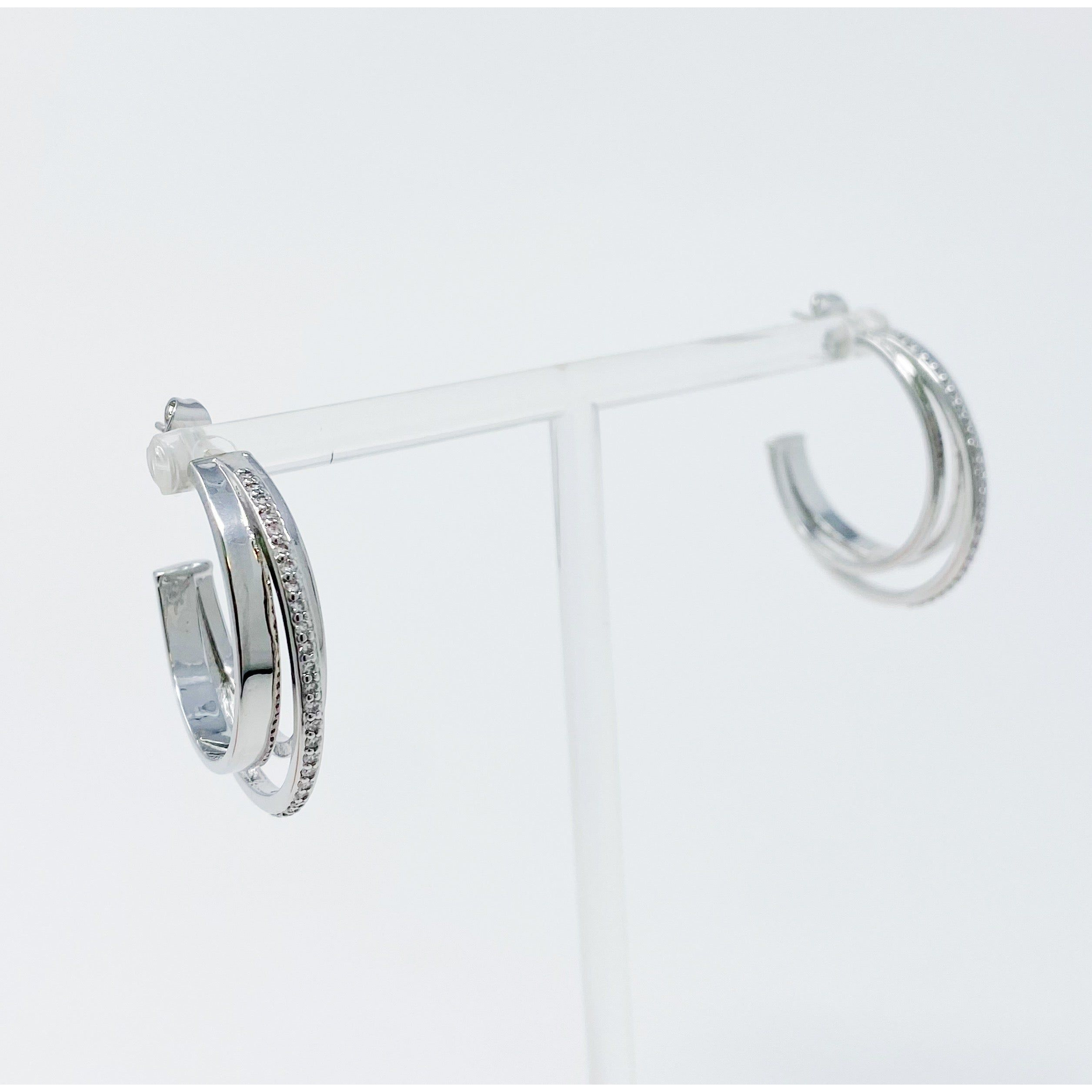 Irene Dimensional Hoop Earrings