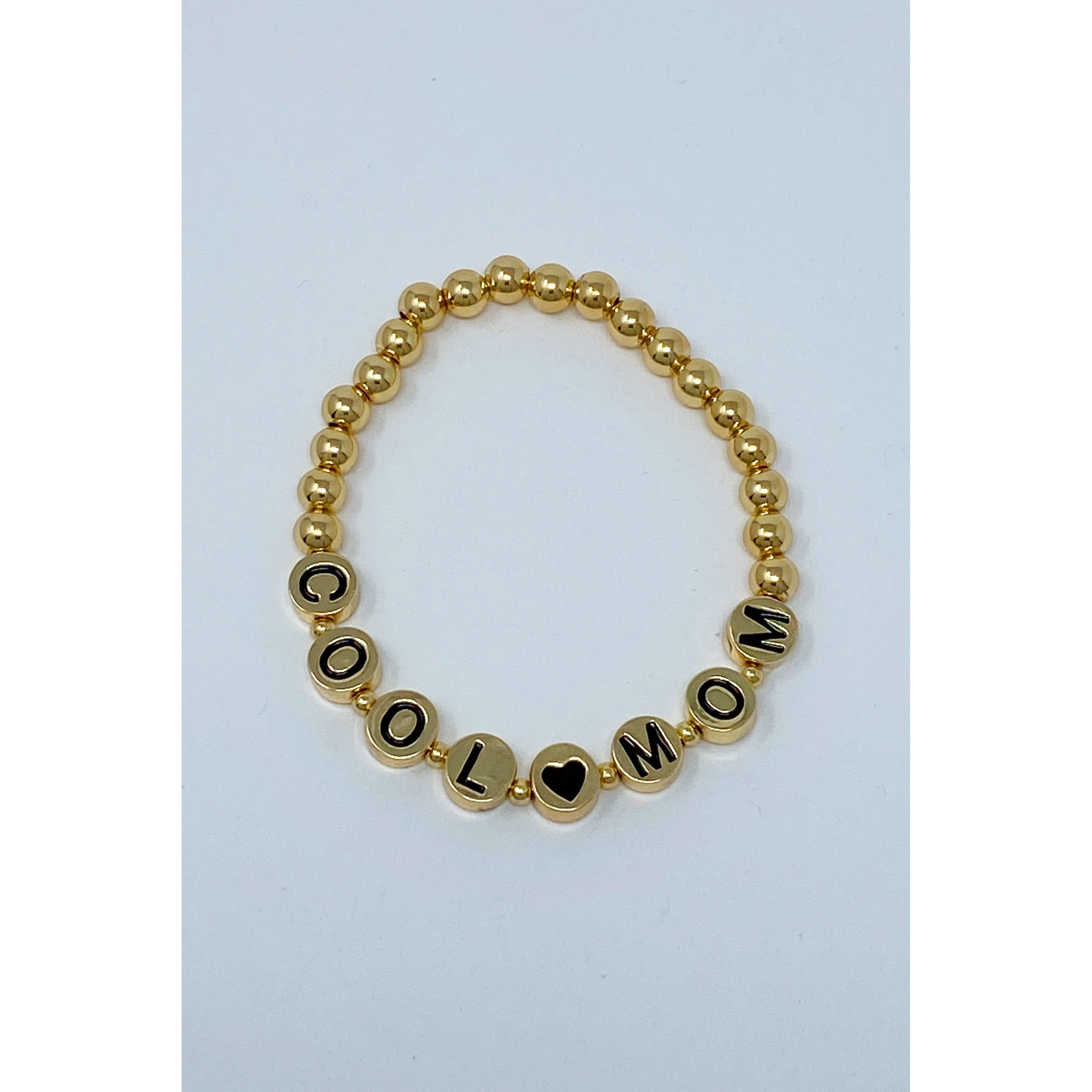 Cool Mom Gold Bead Bracelet