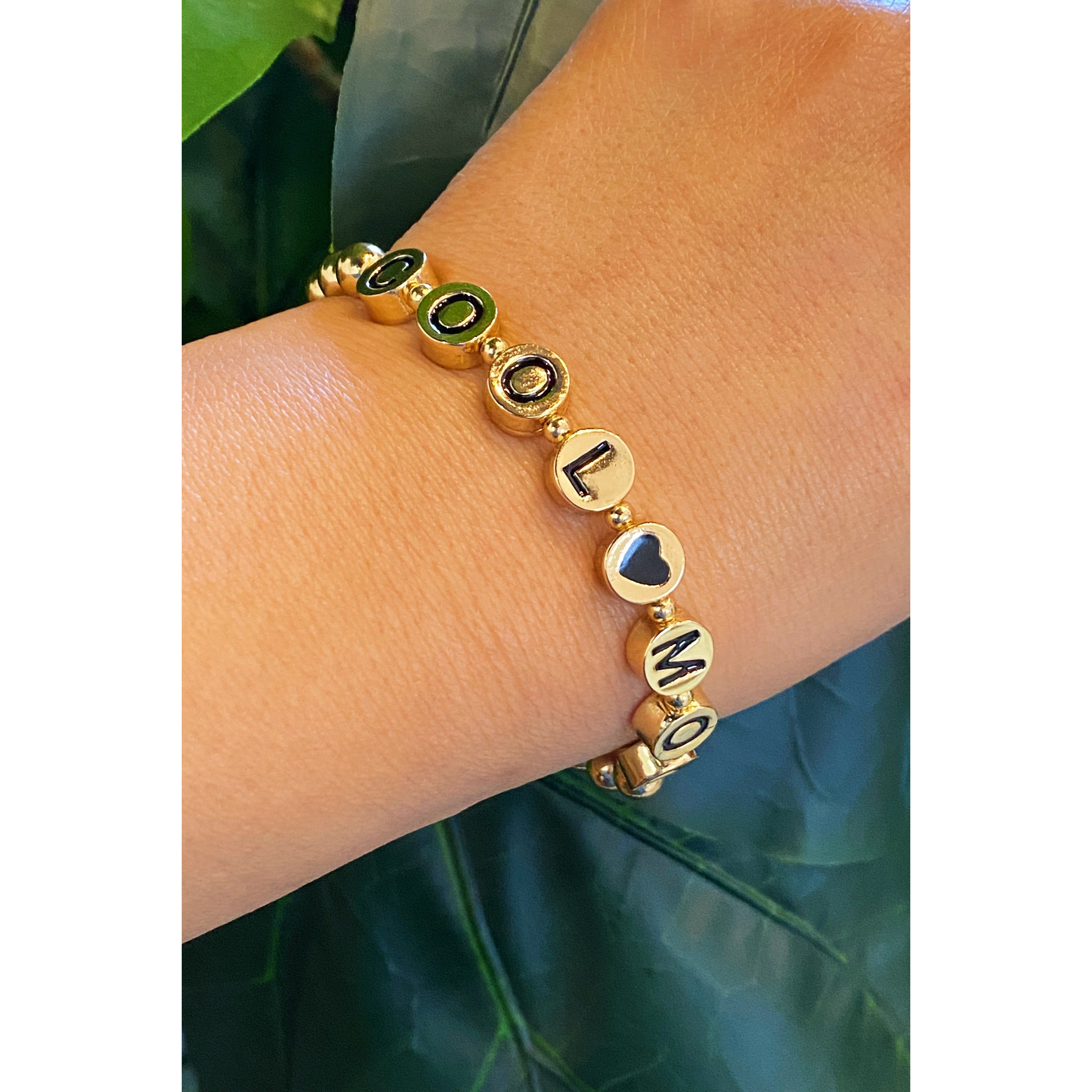 Cool Mom Gold Bead Bracelet