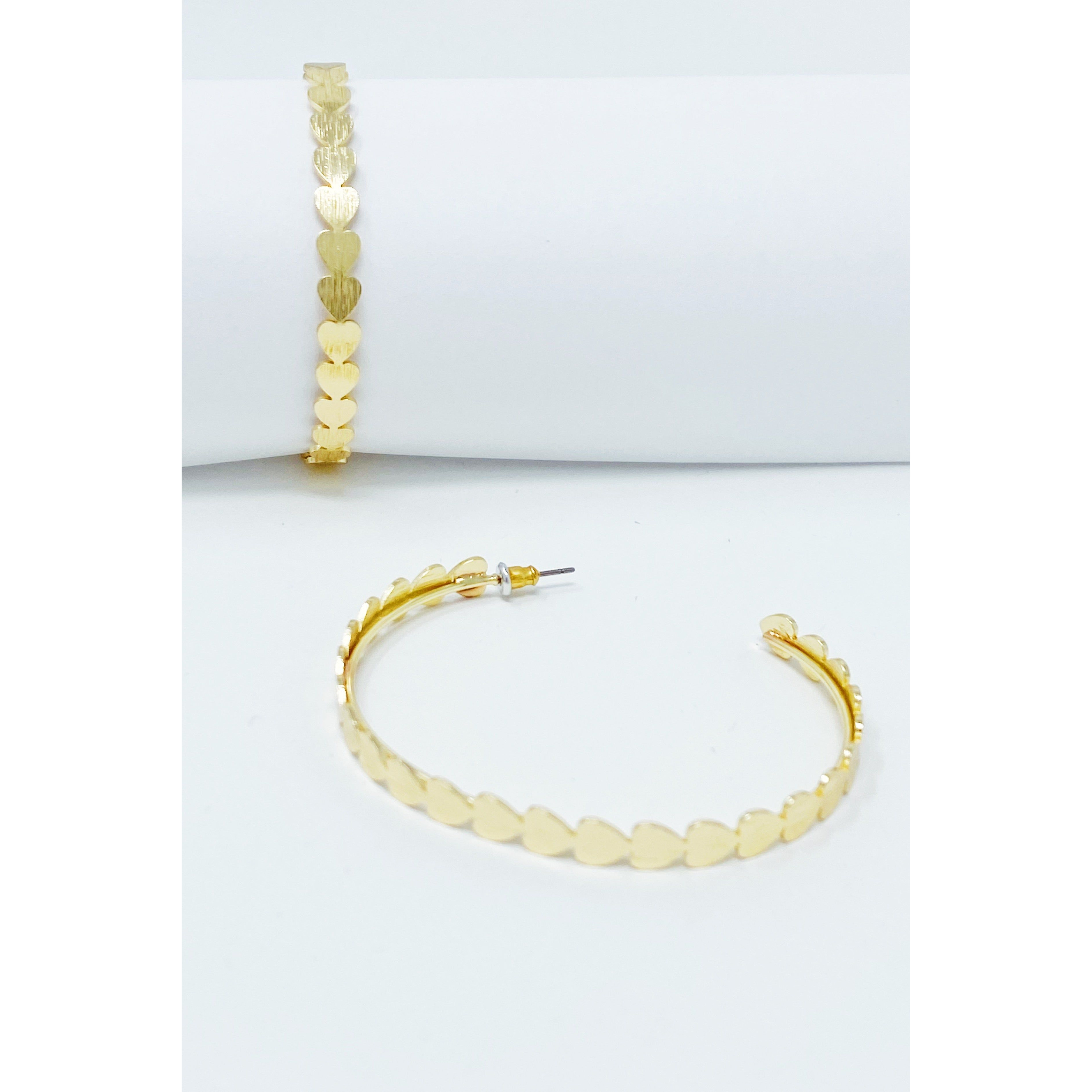 Playful Heart Hoop Earrings