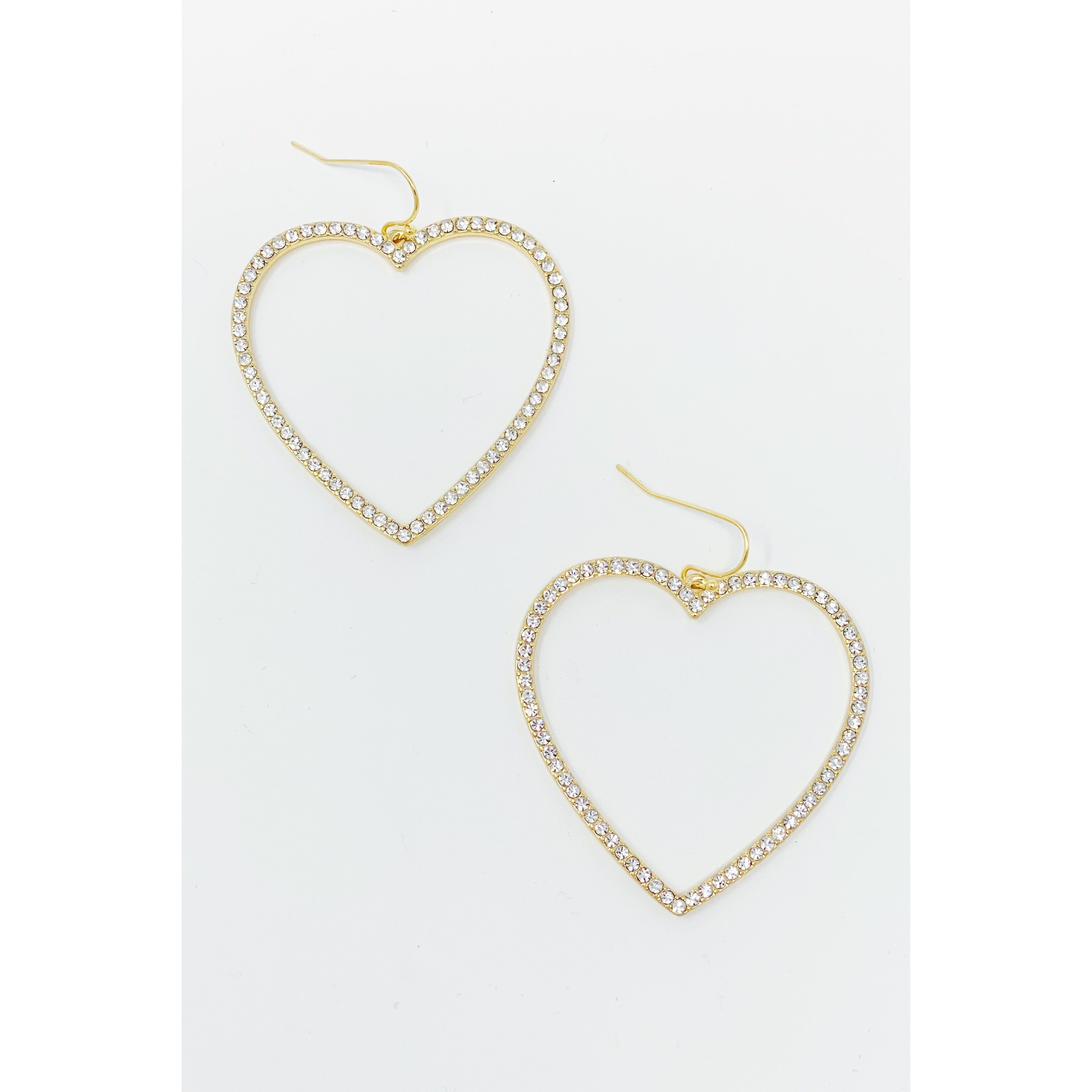 My Precious Heart Earrings, Gold