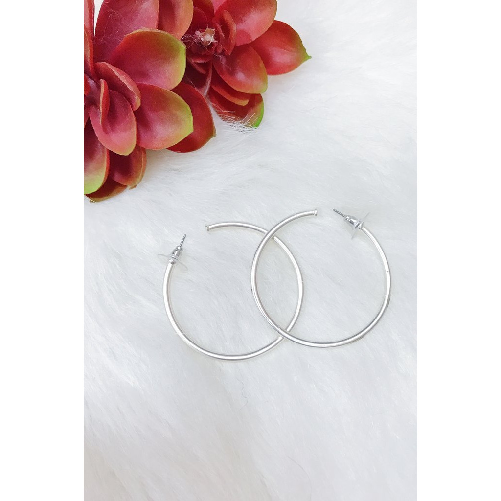 The Best Of Hoops Earrings, Matte Silver