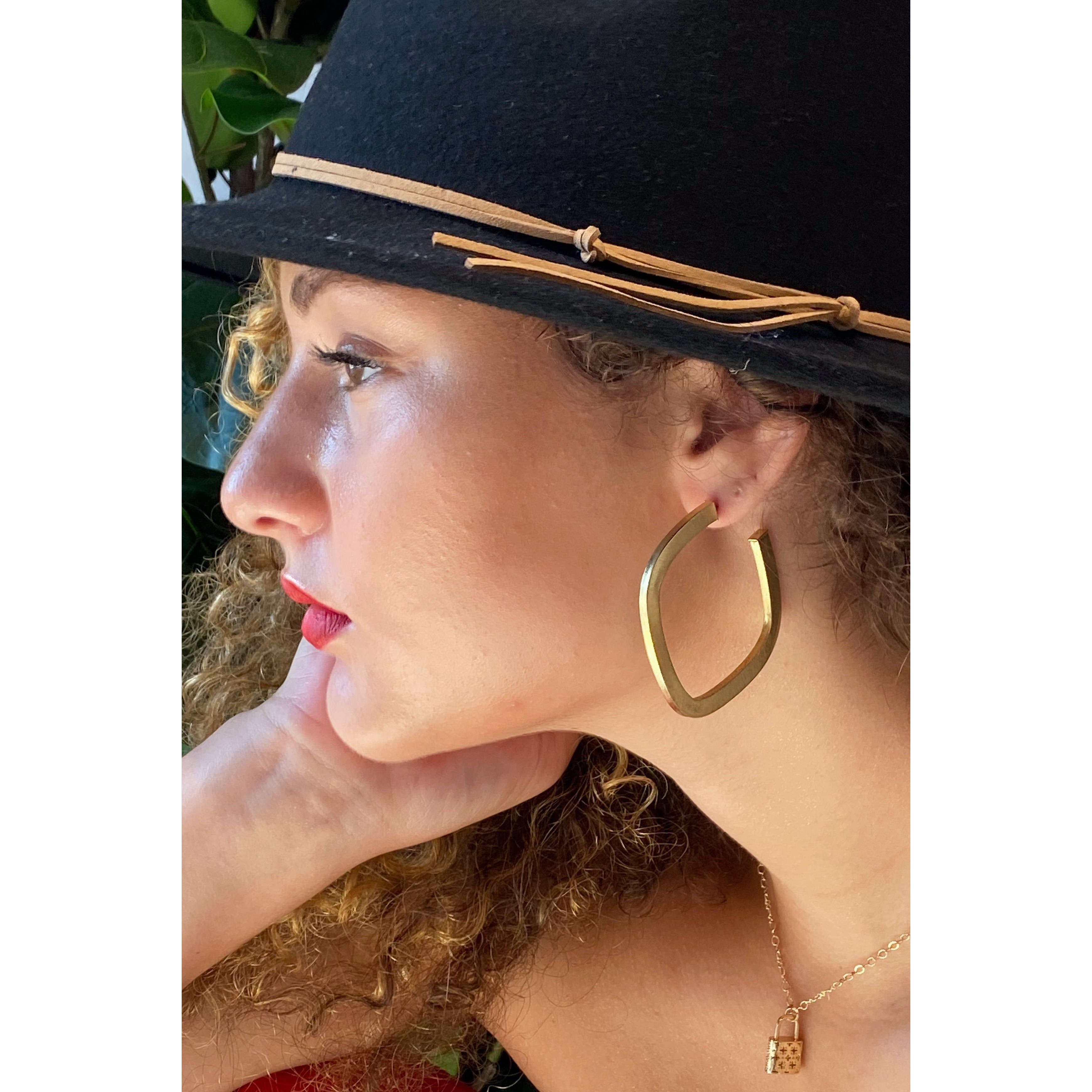 Overall Luxe Square Hoop Earrings