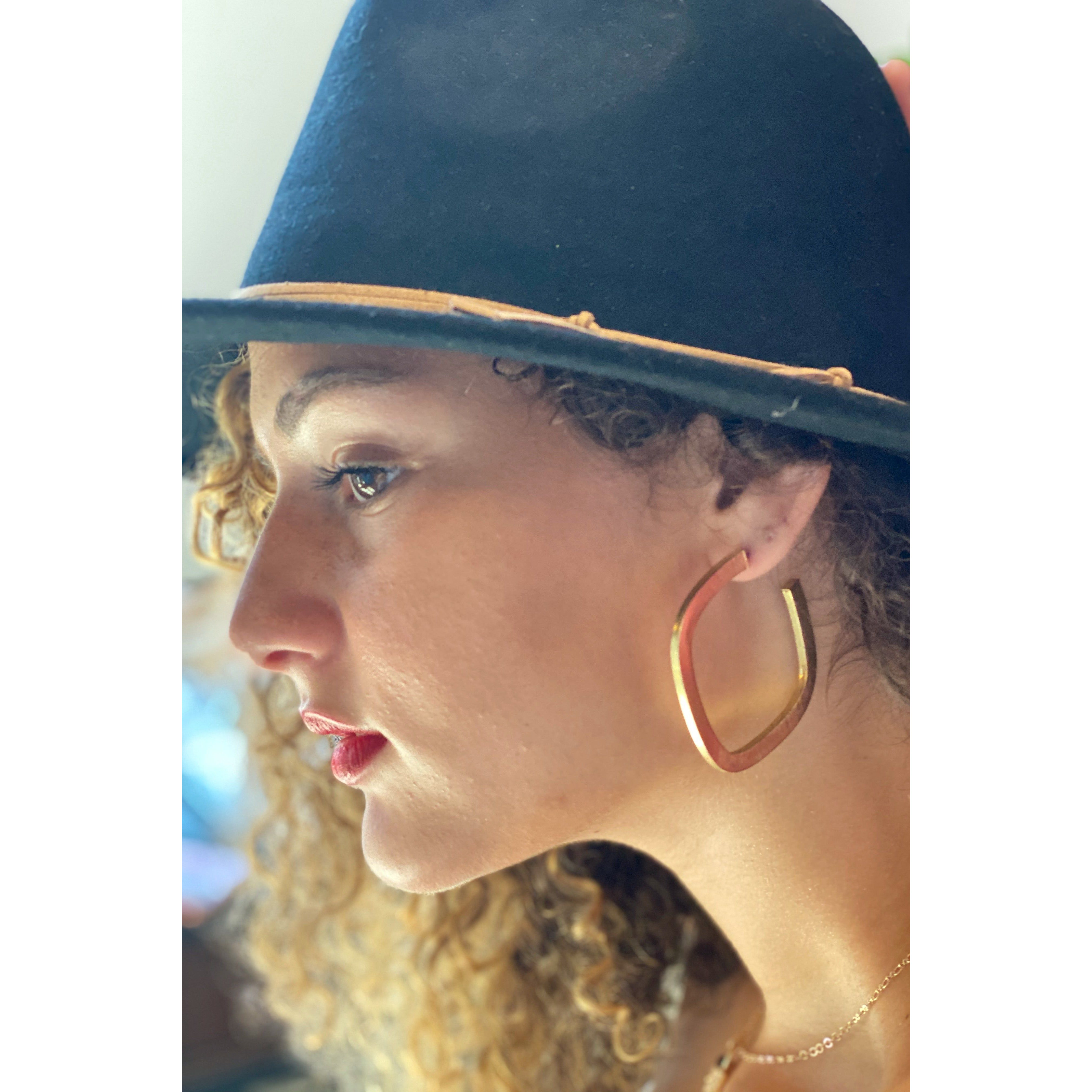 Overall Luxe Square Hoop Earrings