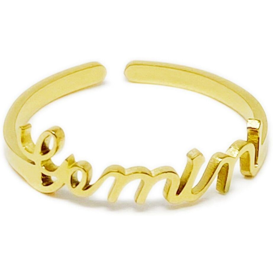 Scripted Zodiac Ring