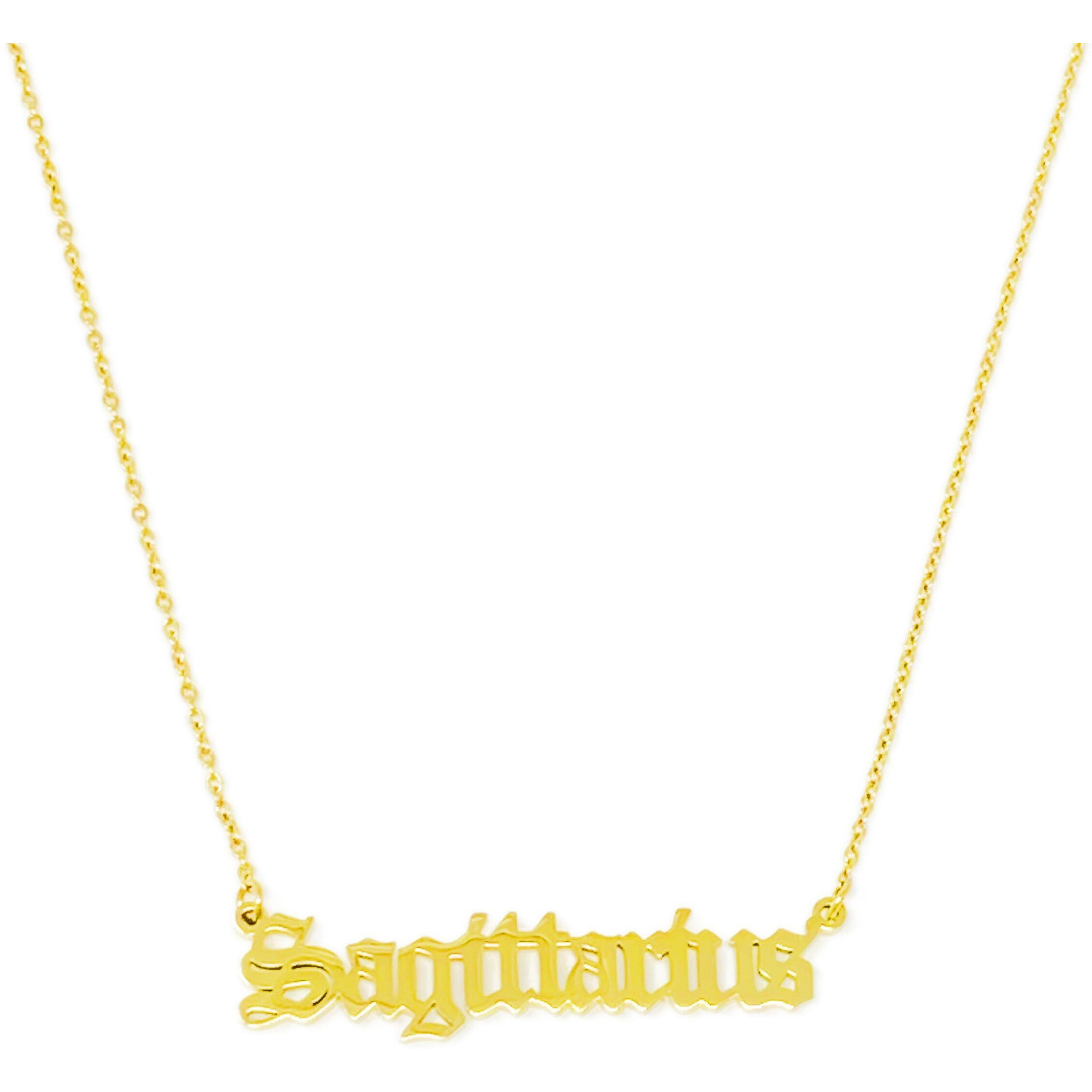 Old English Zodiac Necklace