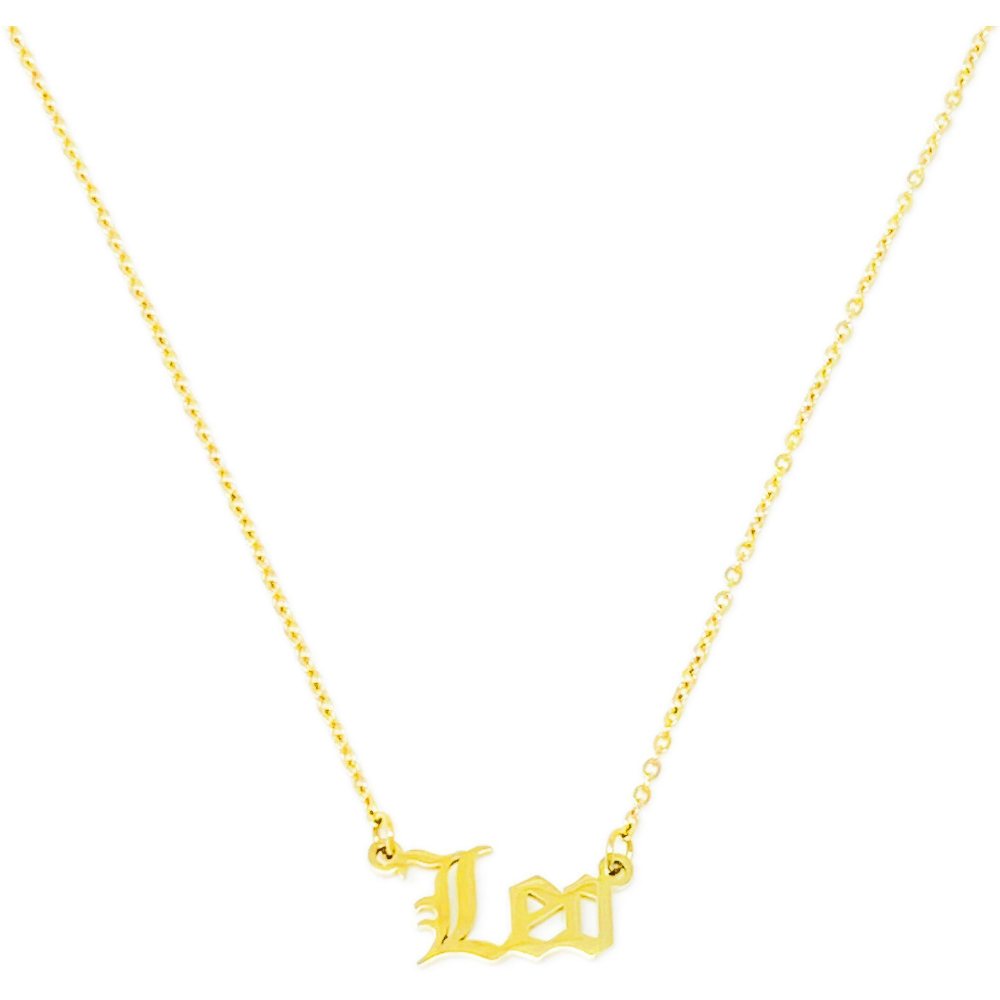 Old English Zodiac Necklace