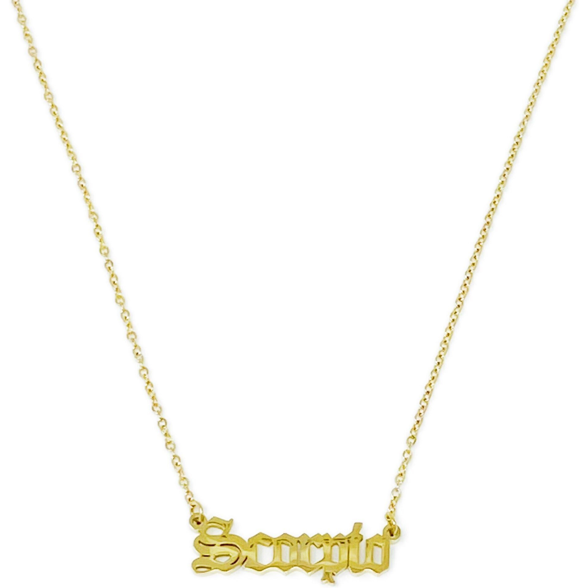 Old English Zodiac Necklace