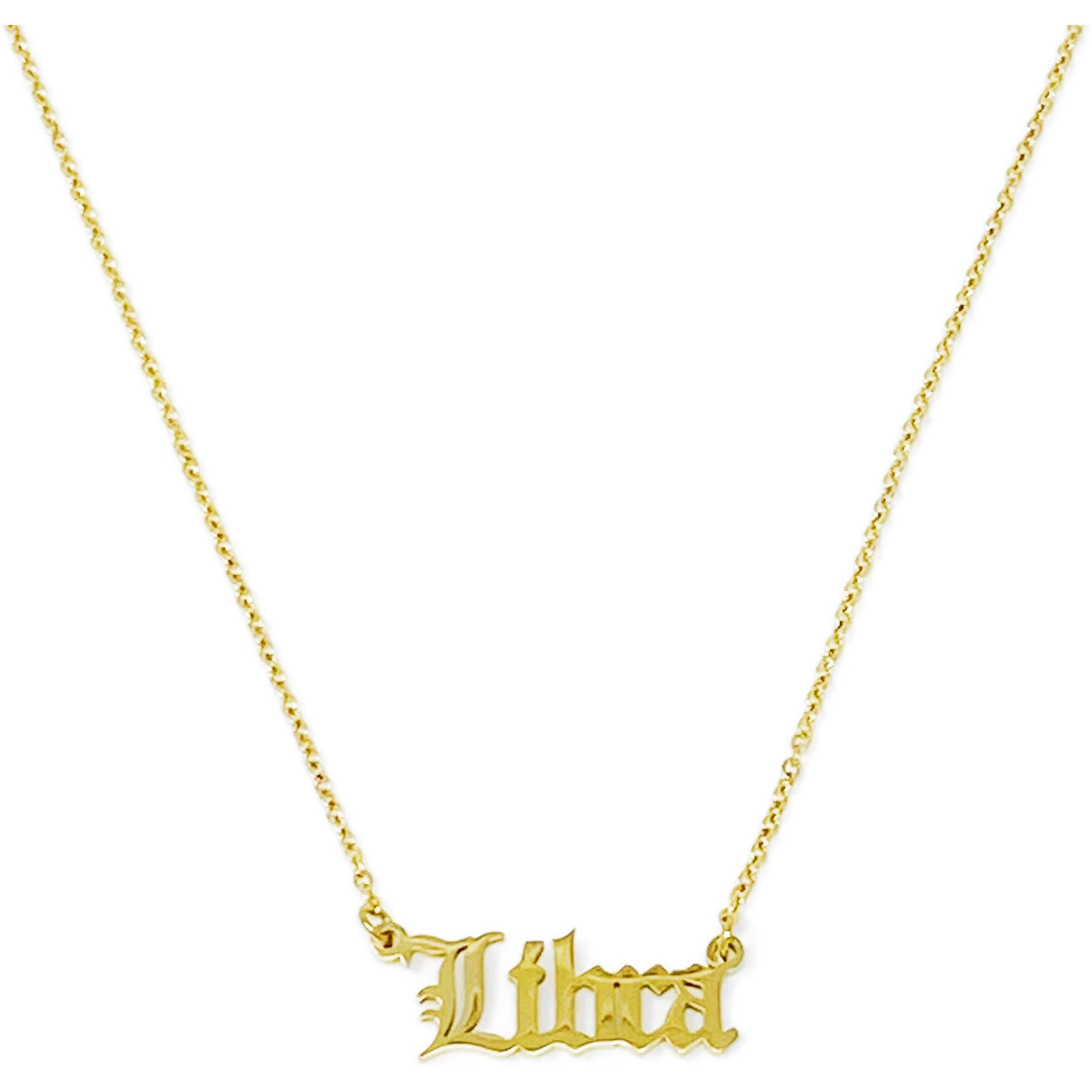 Old English Zodiac Necklace