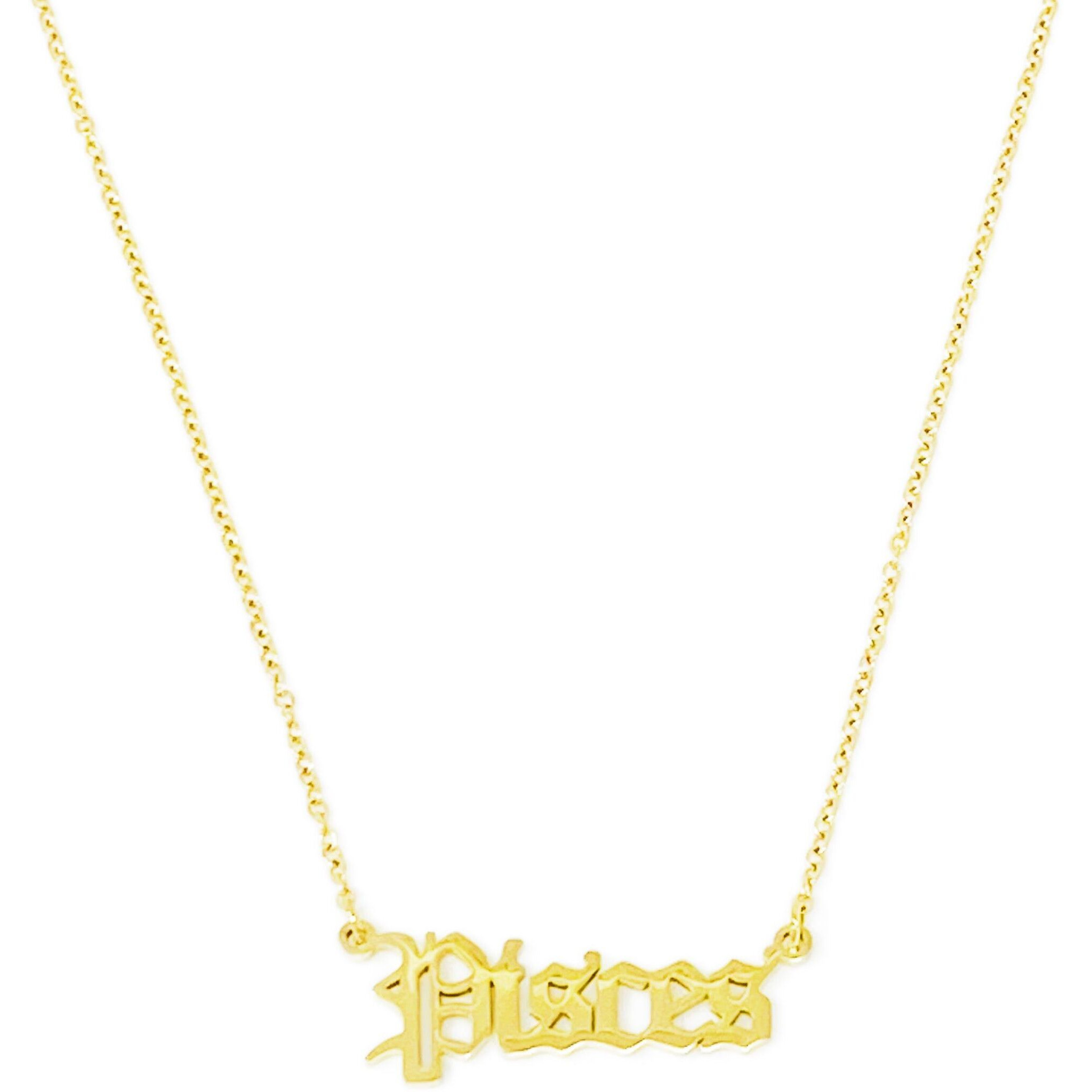 Old English Zodiac Necklace