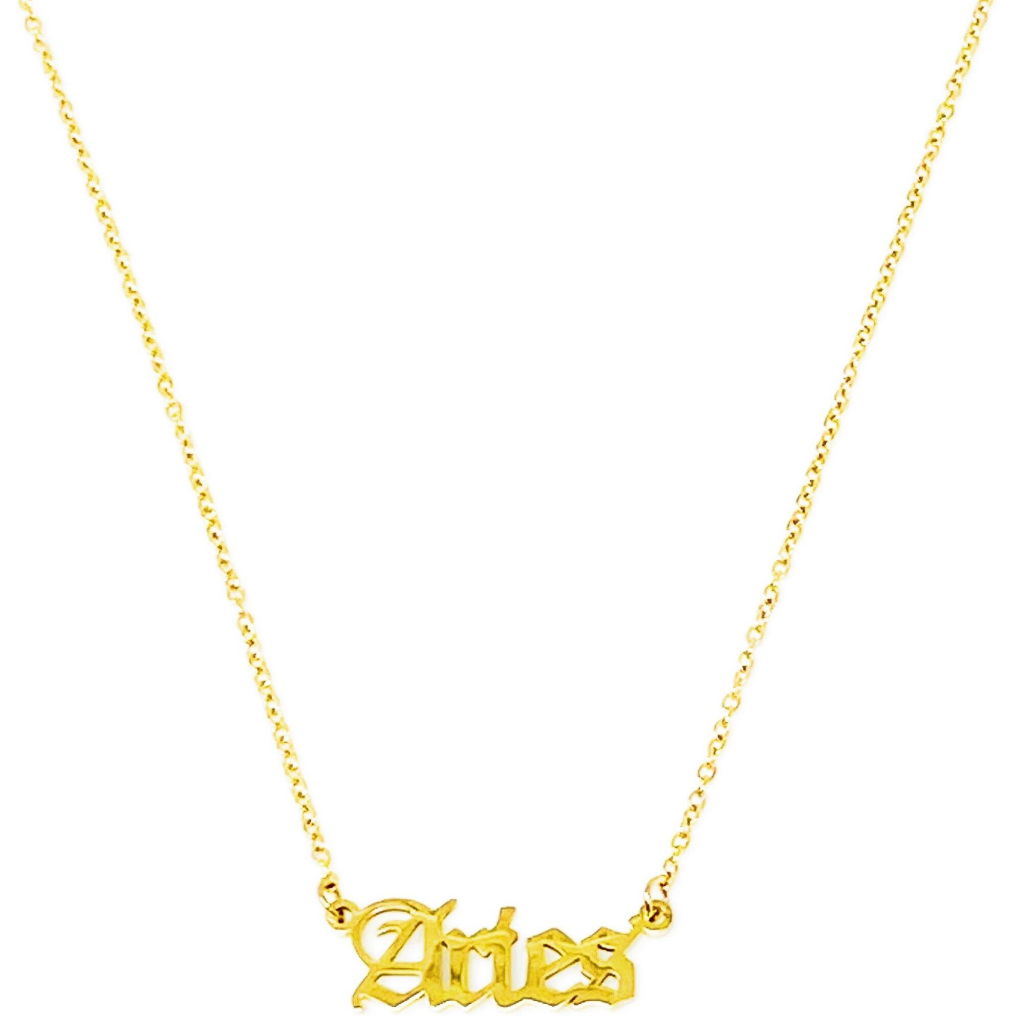 Old English Zodiac Necklace