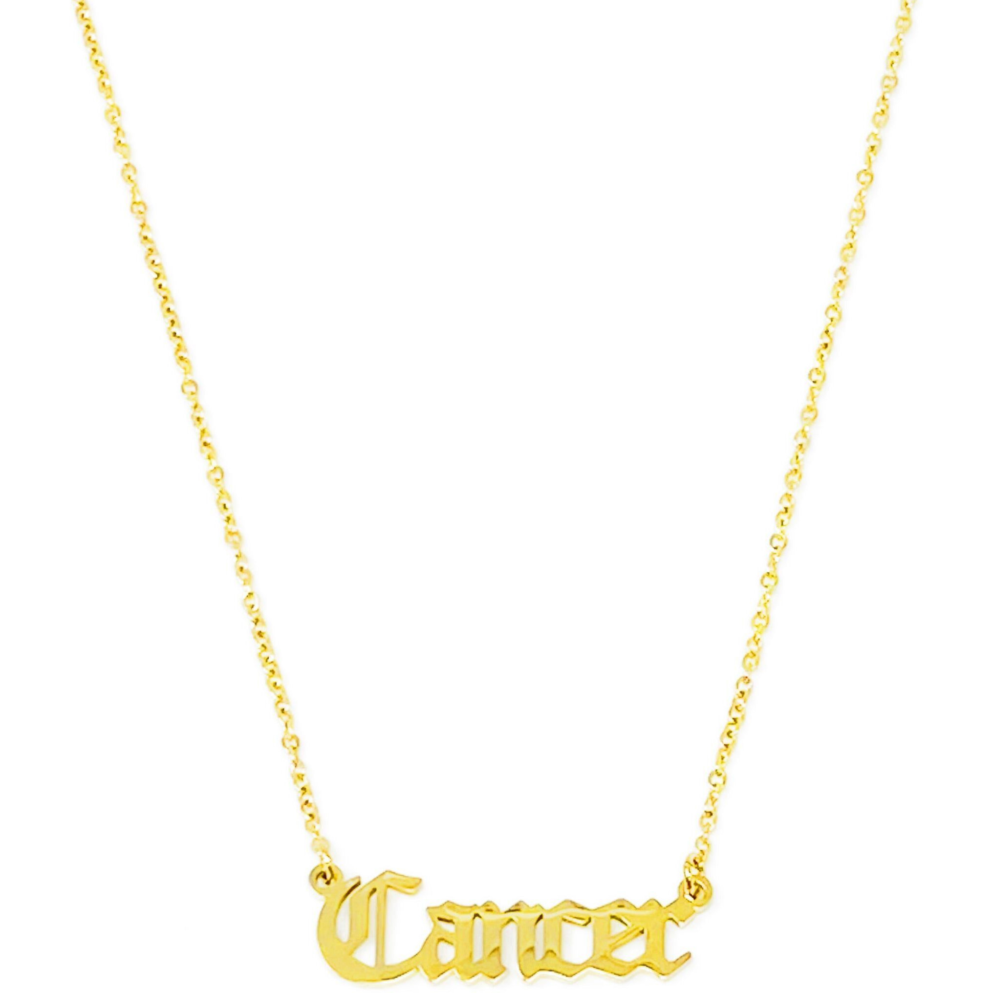 Old English Zodiac Necklace